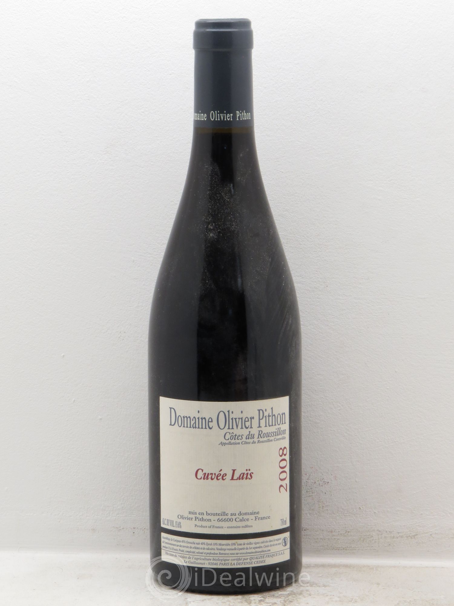 Côtes du Roussillon Olivier Pithon Laïs 2008 - Lot de 1 bouteille - 0