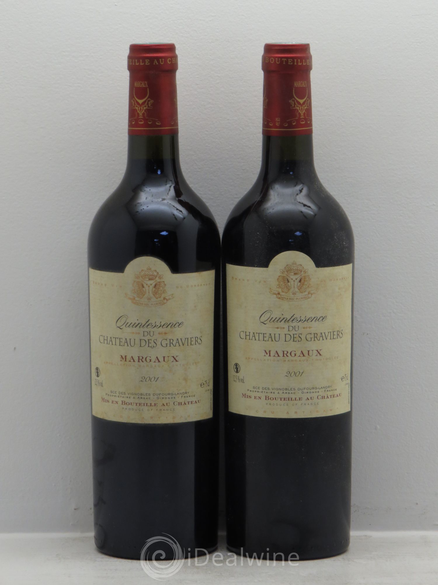 Bordeaux Château des Graviers Quintessence - Christophe Landry (Margaux) 2001 - Posten von 2 Flaschen - 0