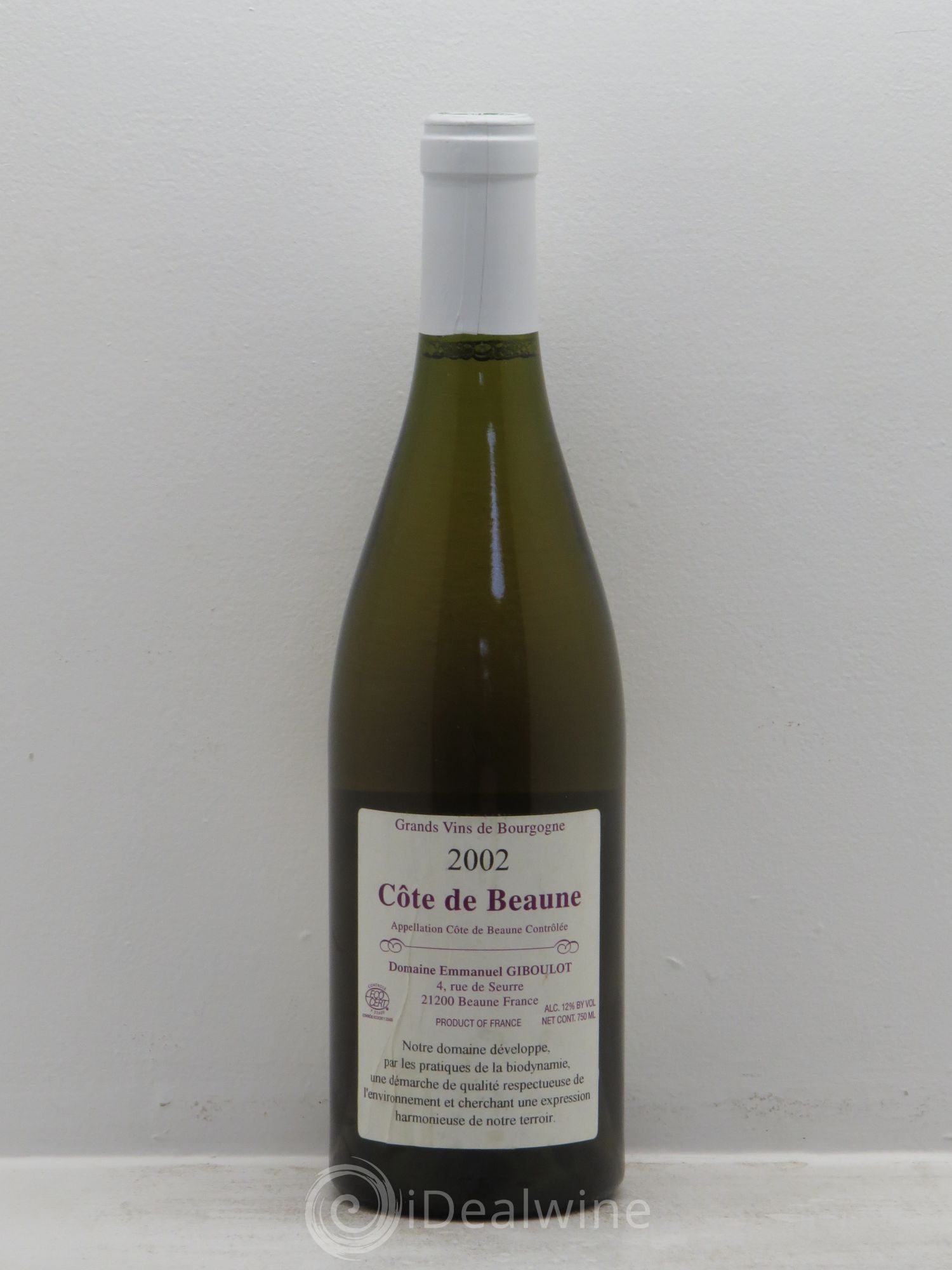 Bourgogne Côte de Beaune La Combe d'Eve - Emmanuel Giboulot 2002 - Posten von 1 Flasche - 1