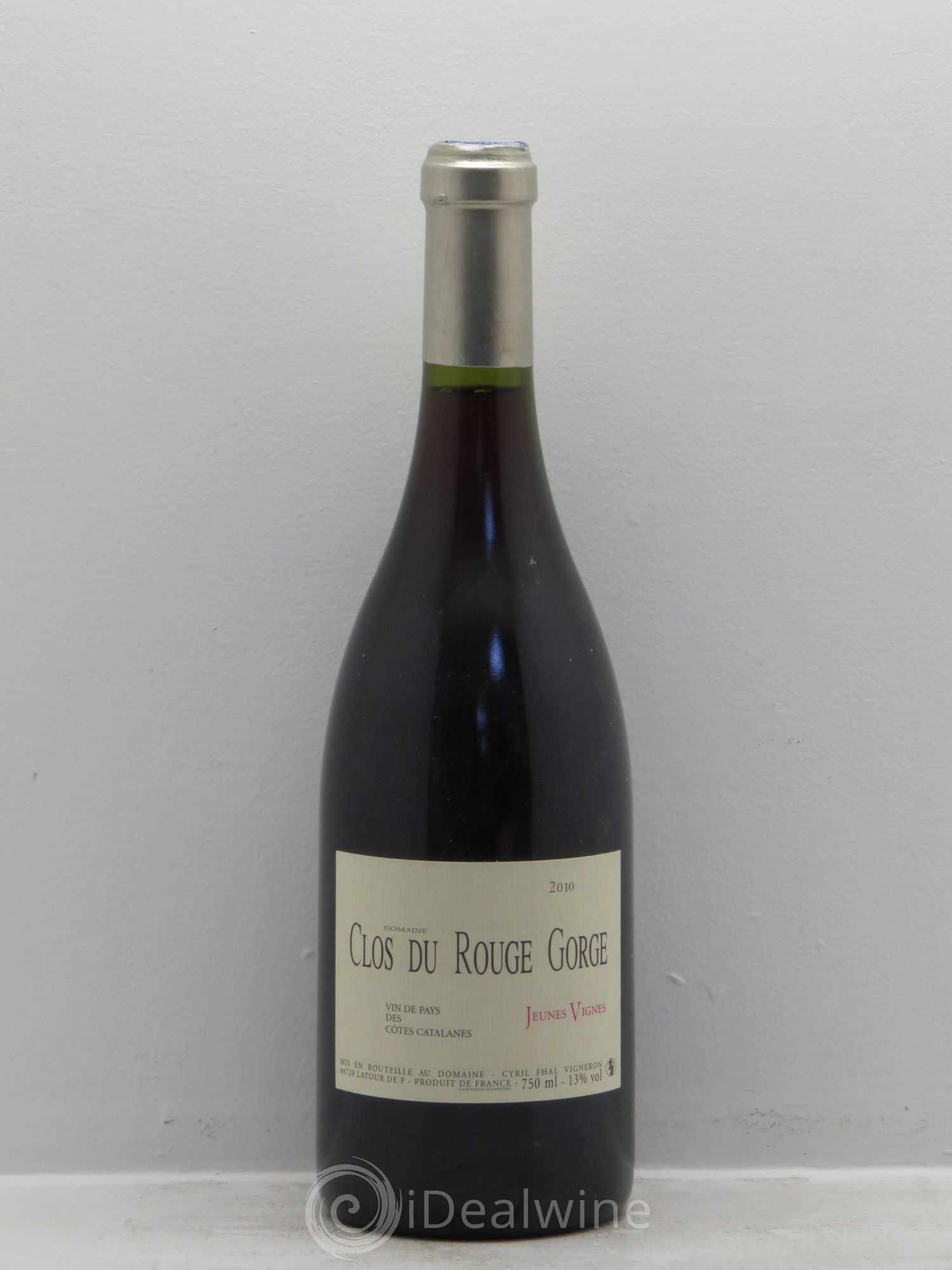 Côtes Catalanes (VDP des Côtes Catalanes) Clos du Rouge Gorge Jeunes Vignes Cyril Fhal 2010 - Lot de 1 bouteille - 0