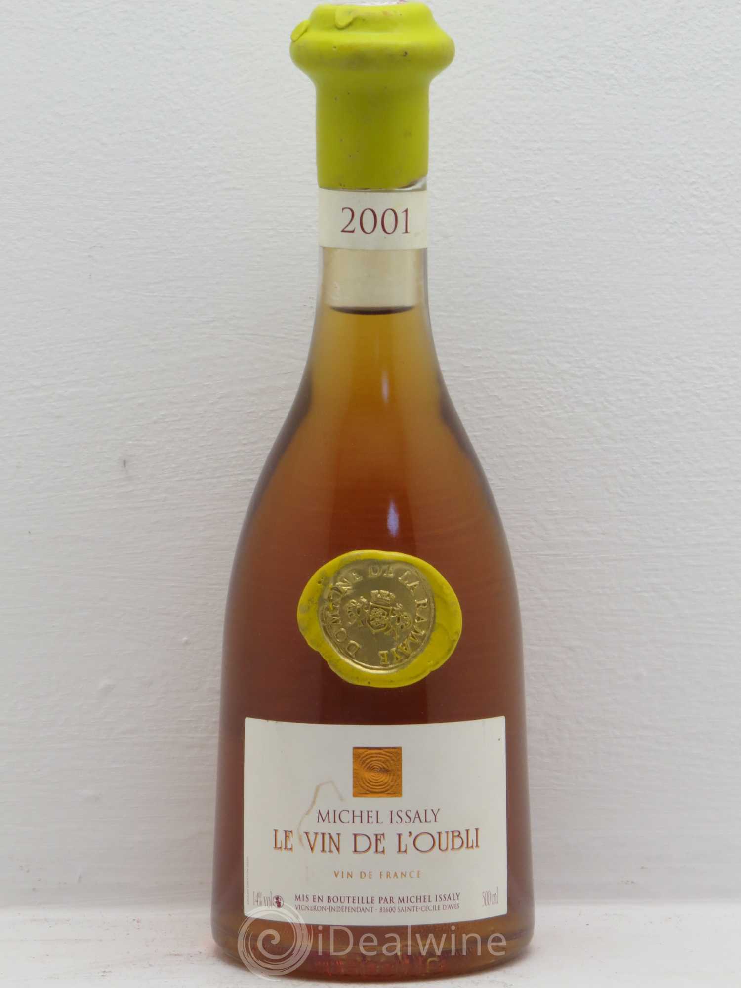Sud-Ouest Le Vin de l'Oubli Michel Issaly Domaine de la Ramaye Piémont Massif Central Gaillac 2001 - Posten von 1 Flasche - 0