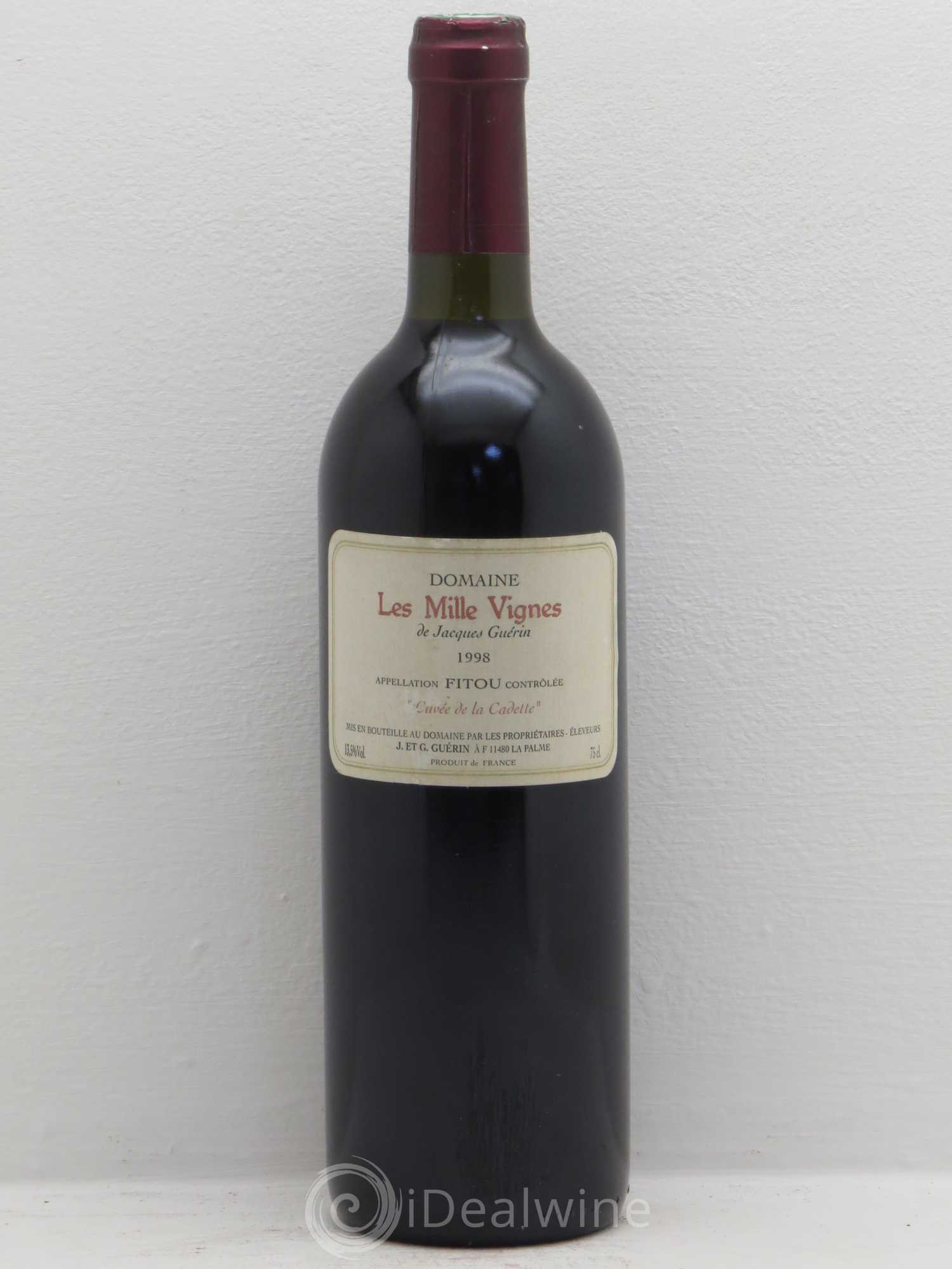 Languedoc Fitou Cadette Domaine les mille Vignes Valérie Guérin 1998 - Posten von 1 Flasche - 0