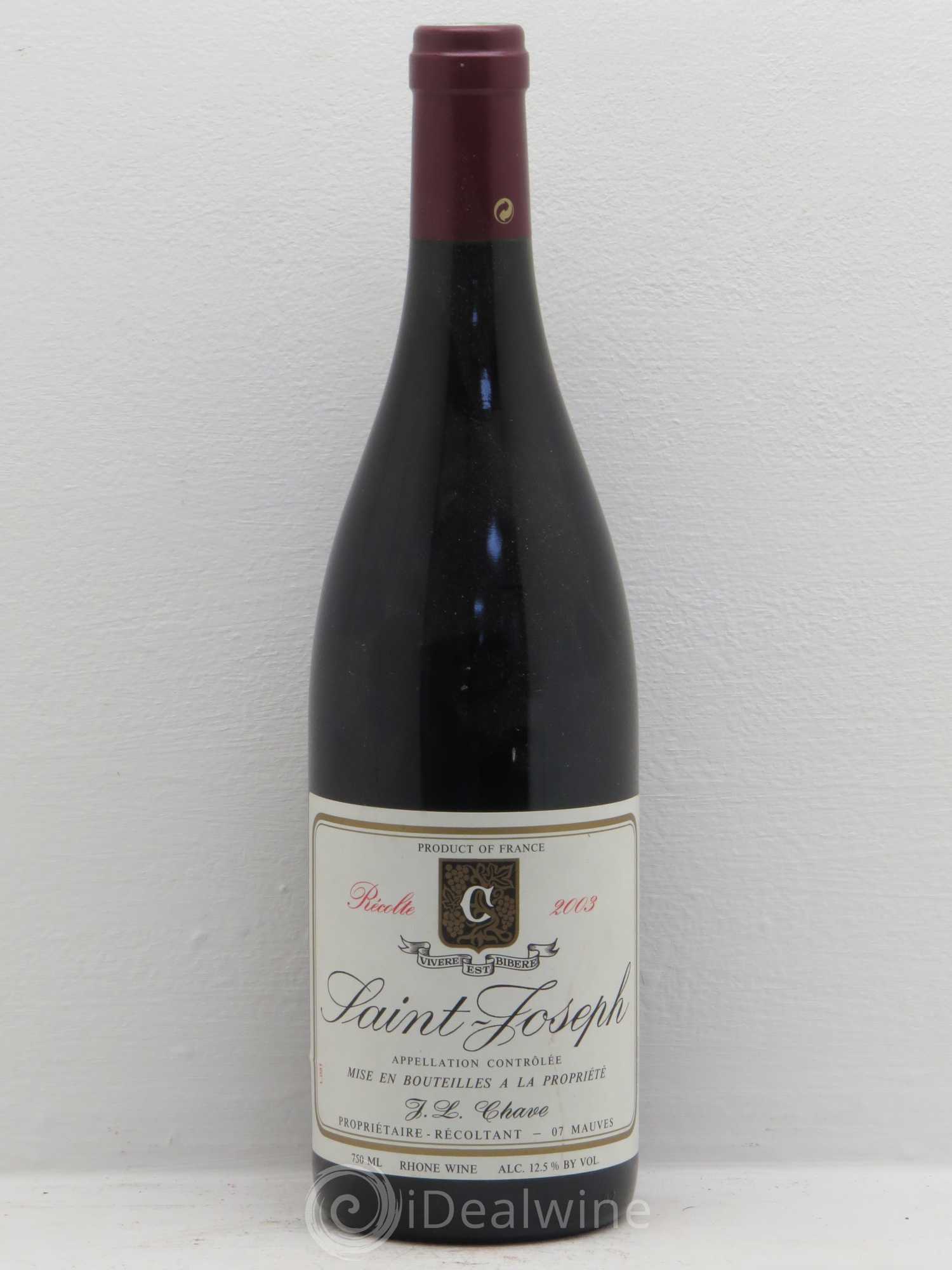 Saint-Joseph Jean-Louis Chave 2003 - Lot de 1 bouteille - 0