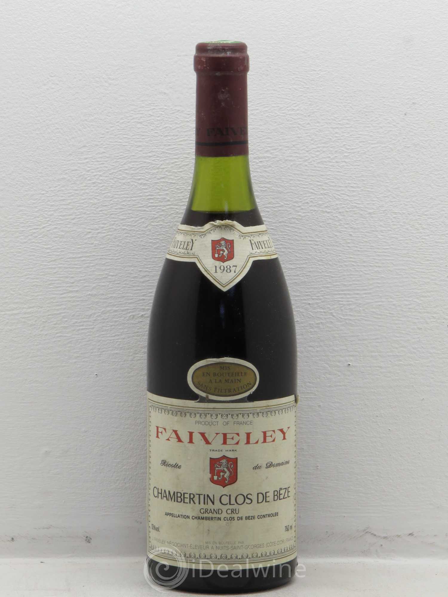 Chambertin Clos de Bèze Grand Cru Faiveley 1987 - Lot de 1 bouteille - 0