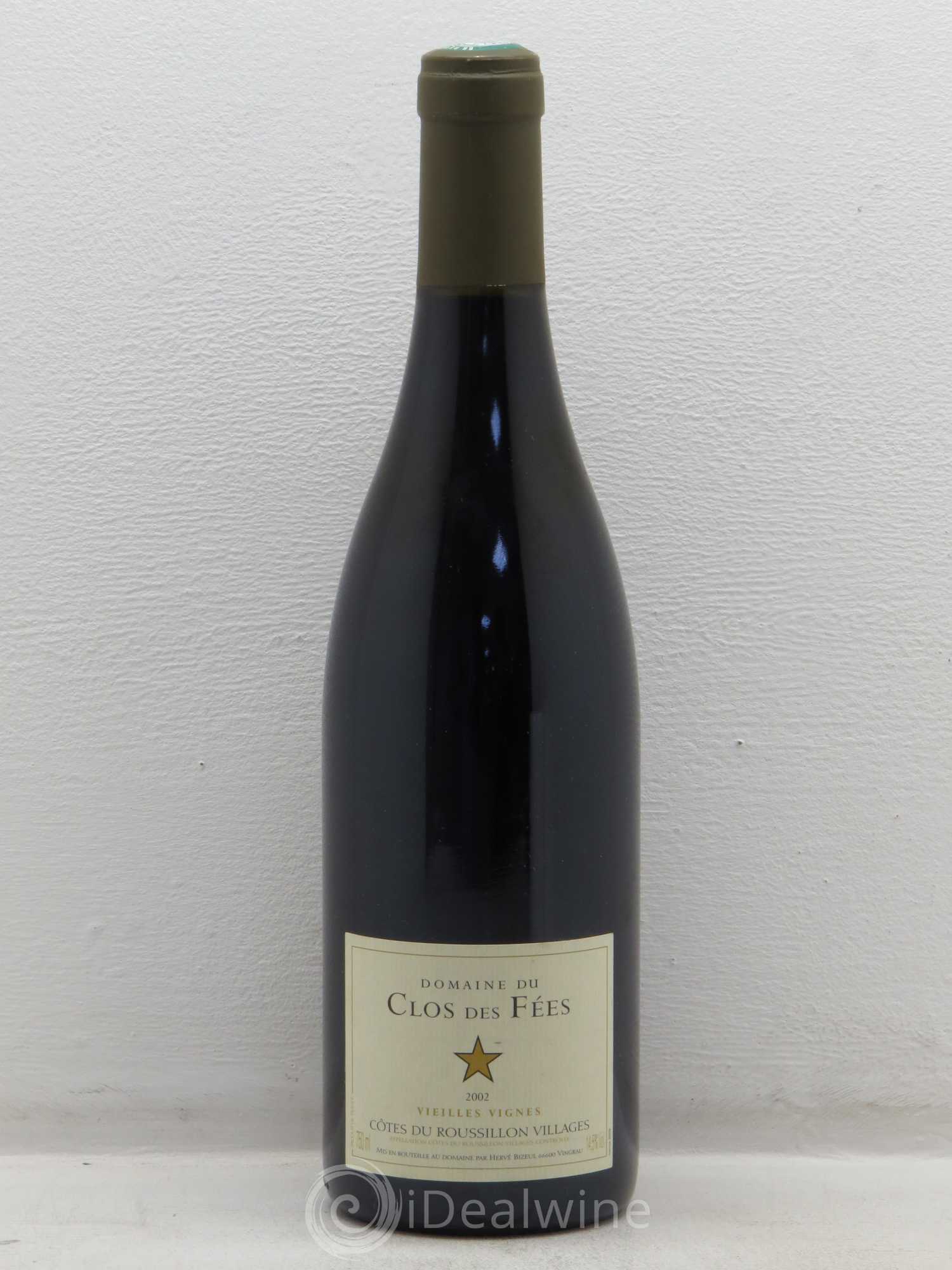 Côtes du Roussillon Villages Clos des Fées Vieilles vignes Hervé Bizeul Villages 2002 - Lot de 1 bouteille - 0