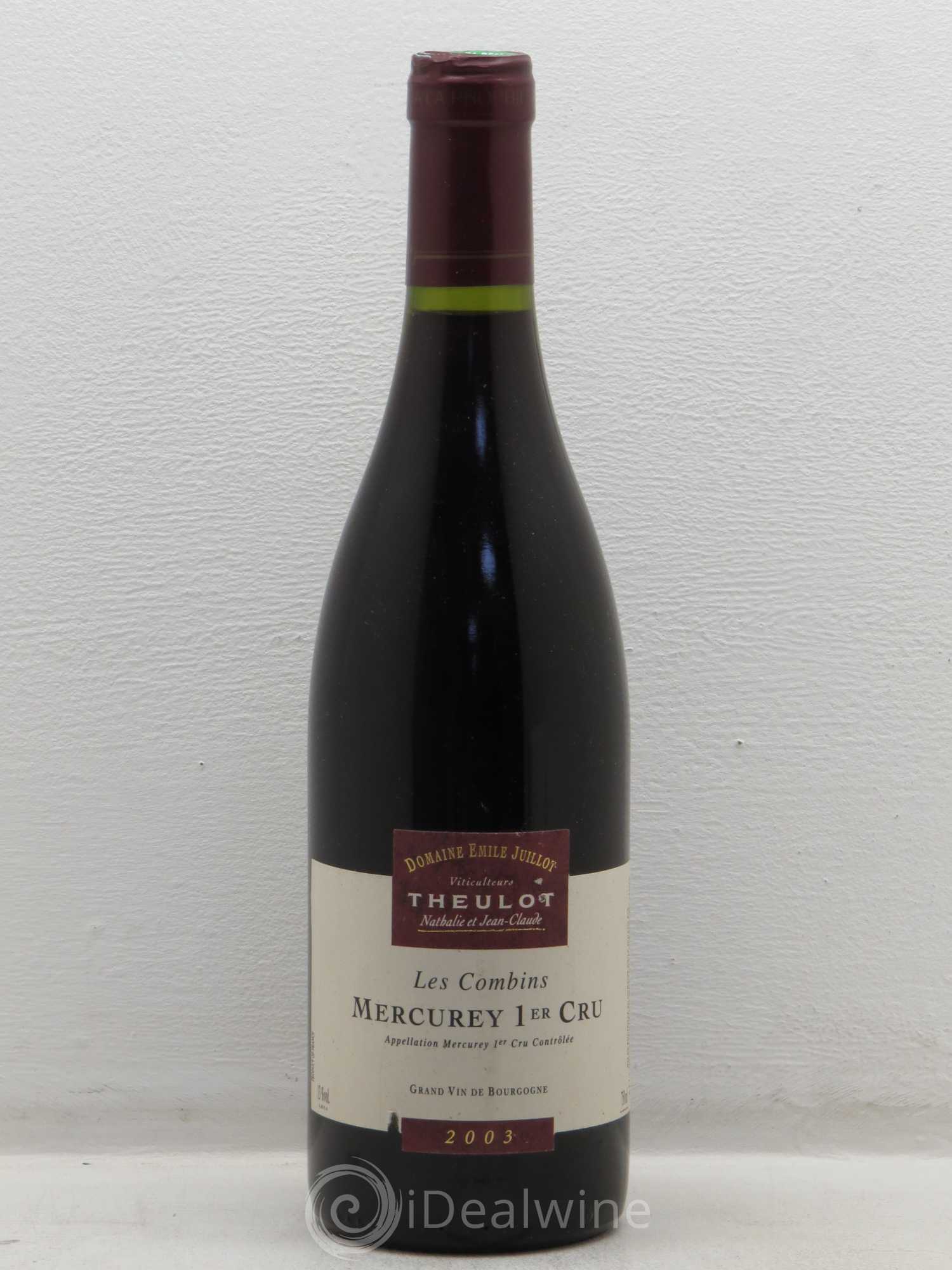Mercurey 1er Cru Juillot Theulot Les Combins 2003 - Posten von 1 Flasche - 0