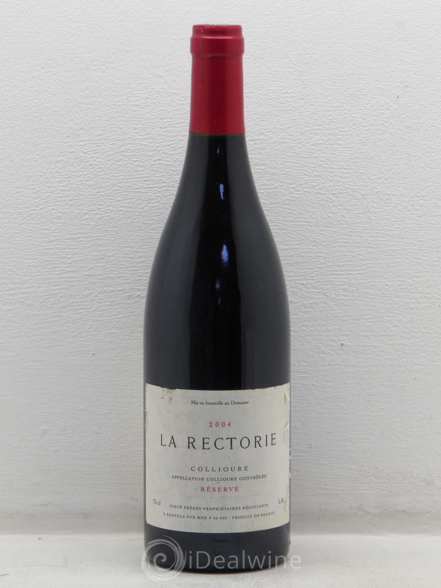 Collioure Rectorie Reserve 2004 - Lot of 1 bottle - 0