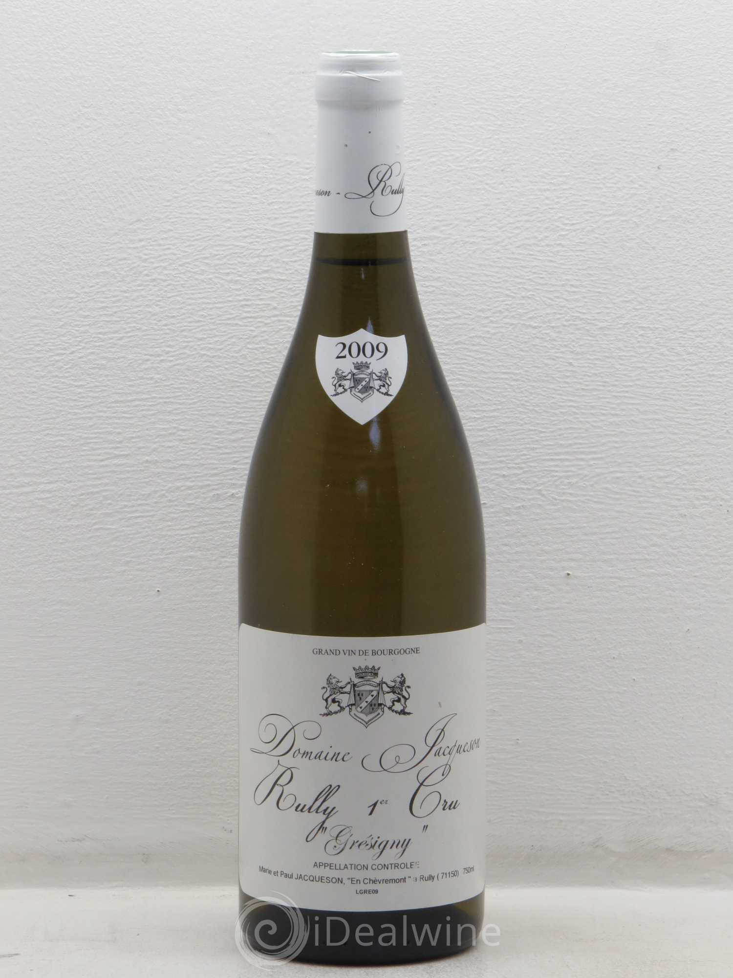 Rully 1er Cru Grésigny Paul & Marie Jacqueson 2009 - Lot de 1 bouteille - 0