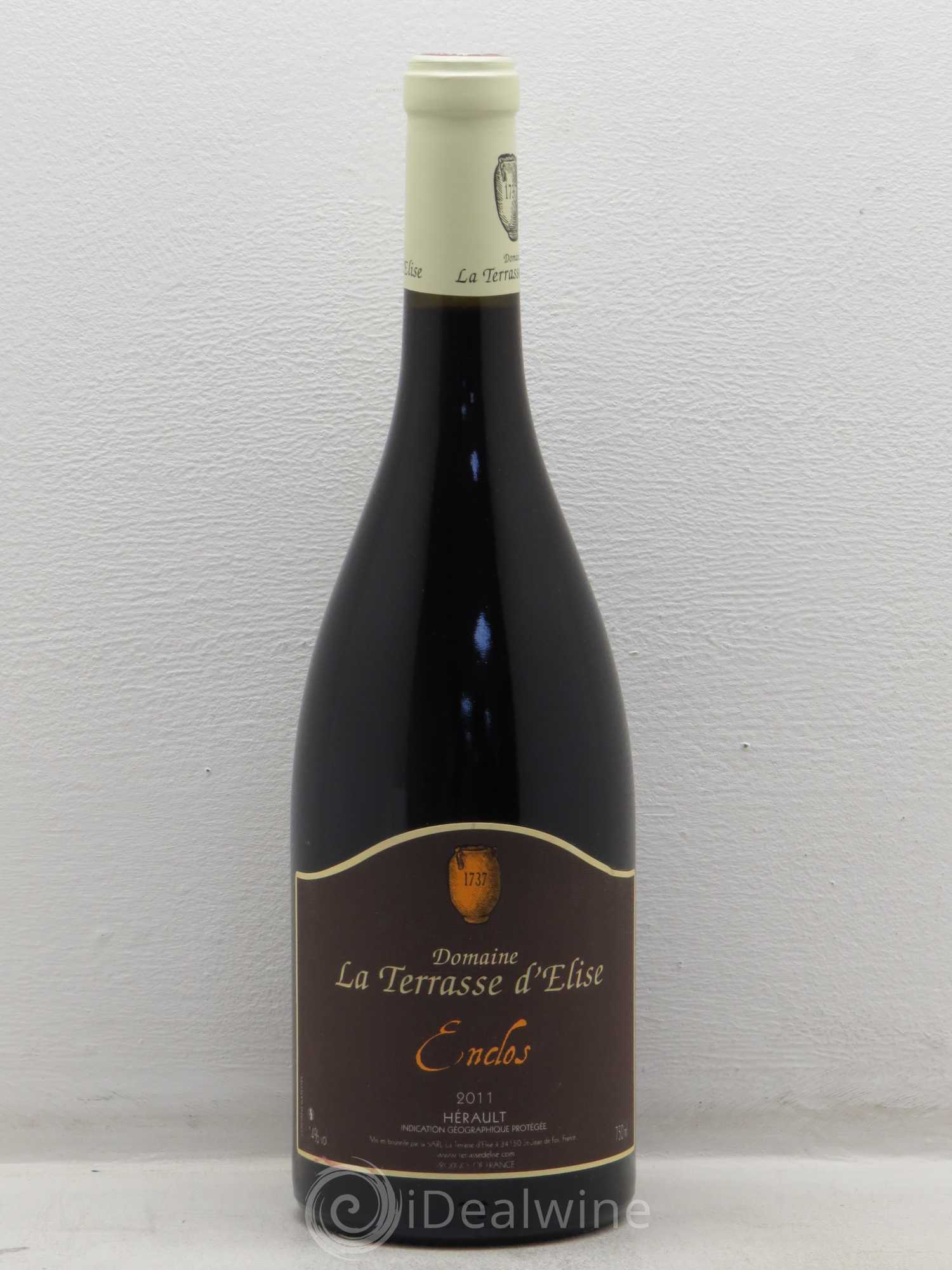 Pays d'Hérault L'Enclos Terrasse d'Elise (Domaine de la) 2011 - Lot de 1 bouteille - 0