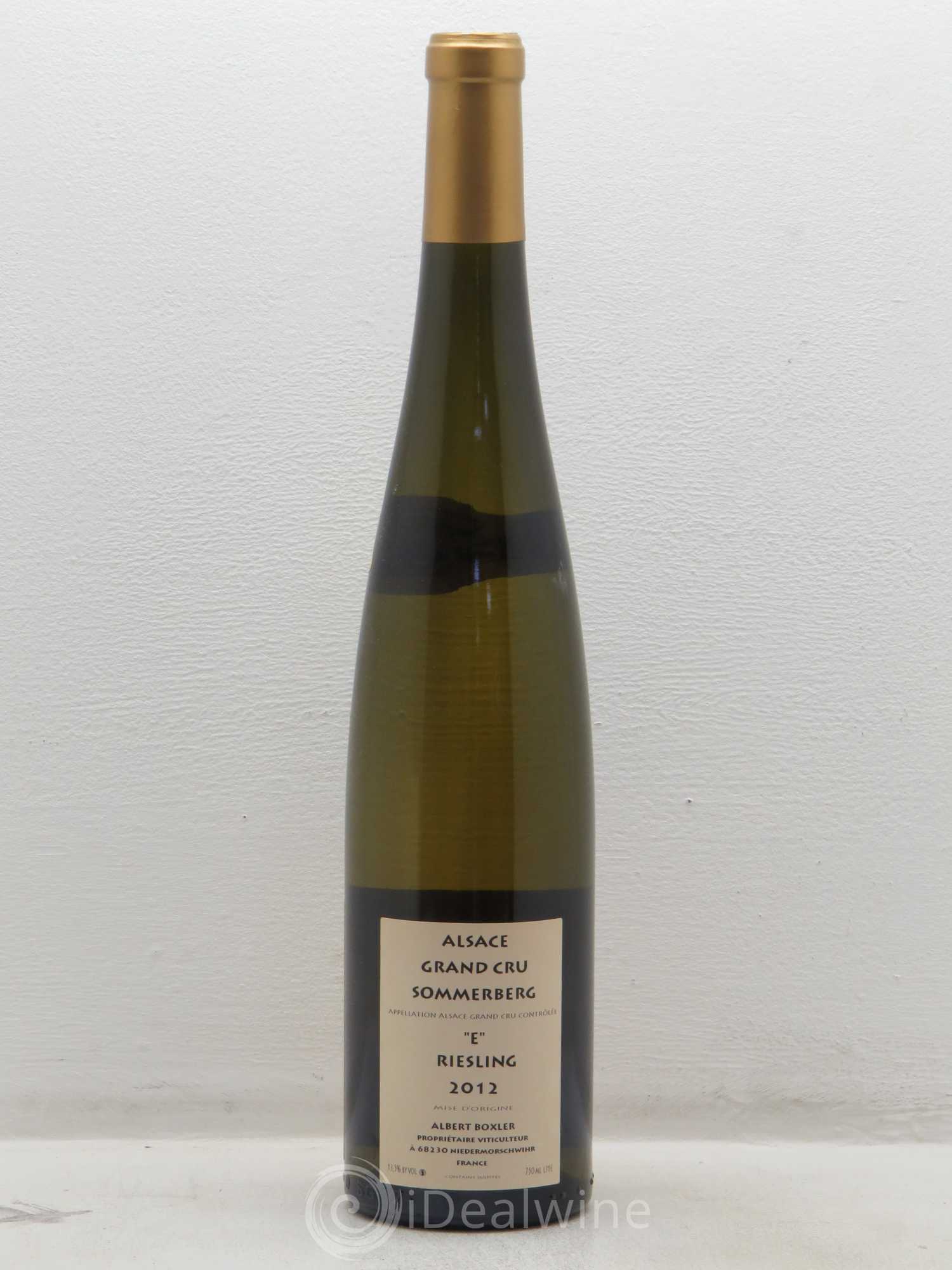 Riesling Sommerberg Cuvee « E » Albert Boxler 2012 - Posten von 1 Flasche - 1