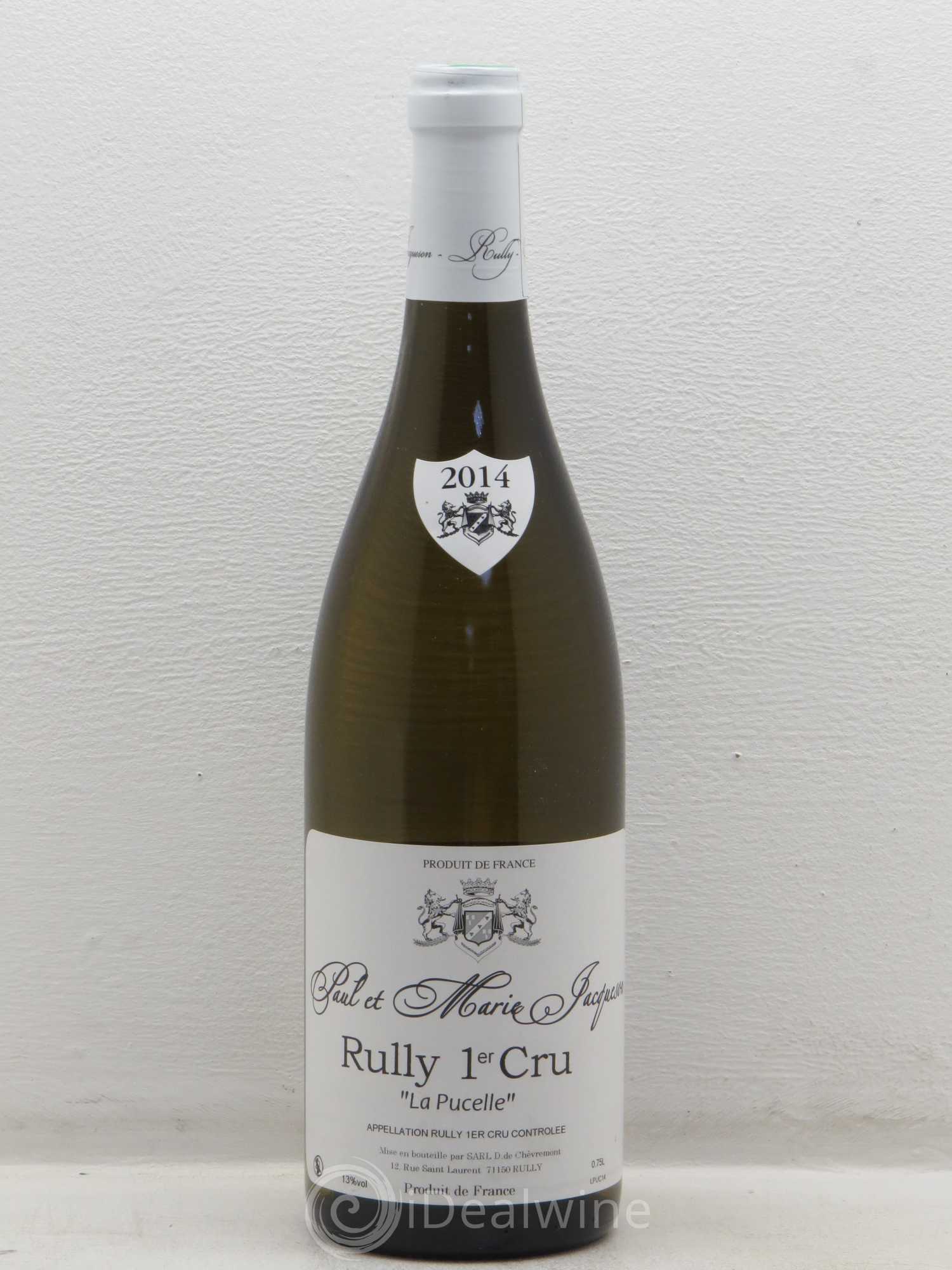 Rully 1er Cru La Pucelle Paul & Marie Jacqueson 2014 - Posten von 1 Flasche - 0