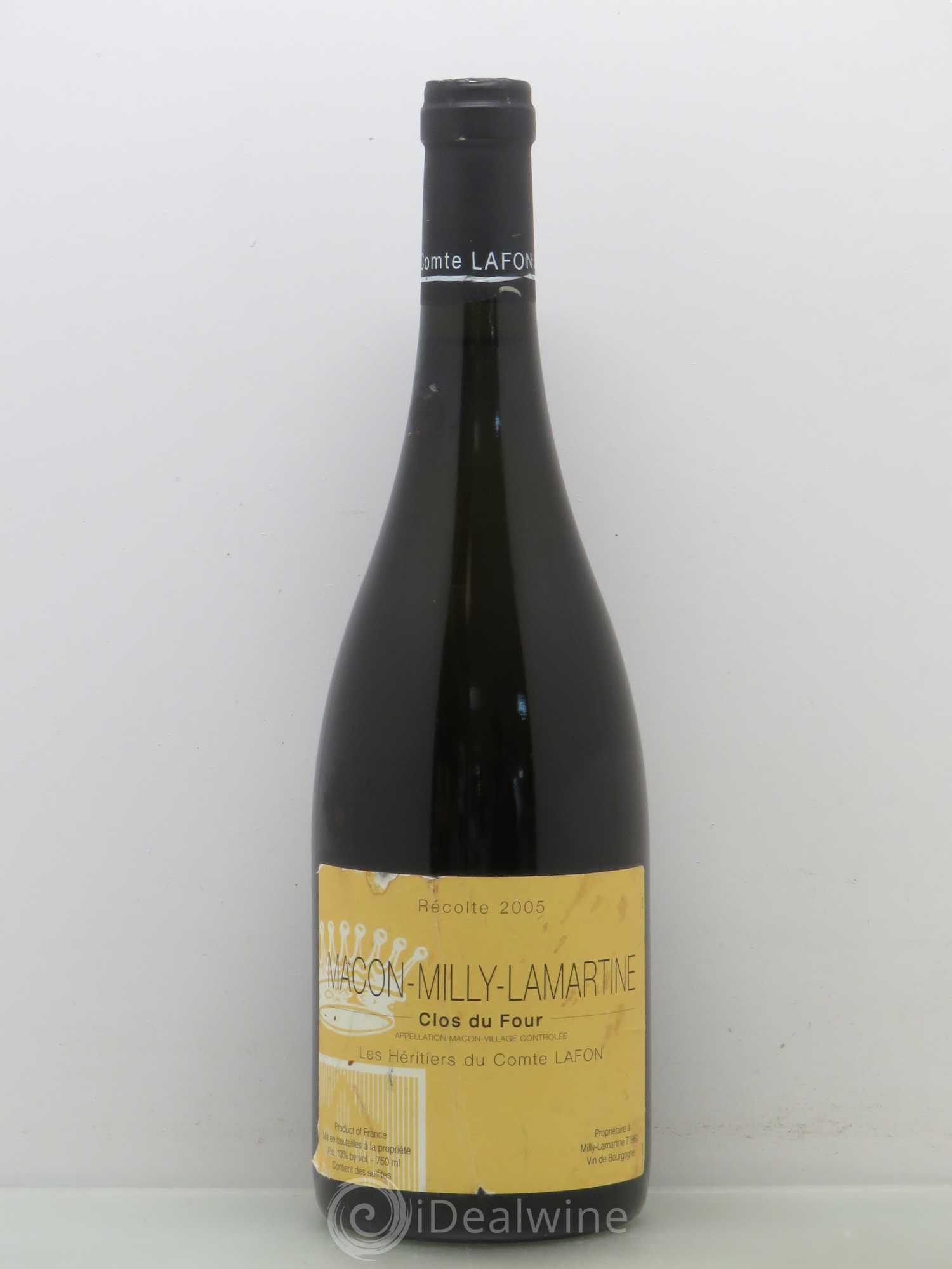 Mâcon Milly-Lamartine Clos du Four Héritiers du Comte Lafon (Domaine des) 2005 - Lot de 1 bouteille - 0