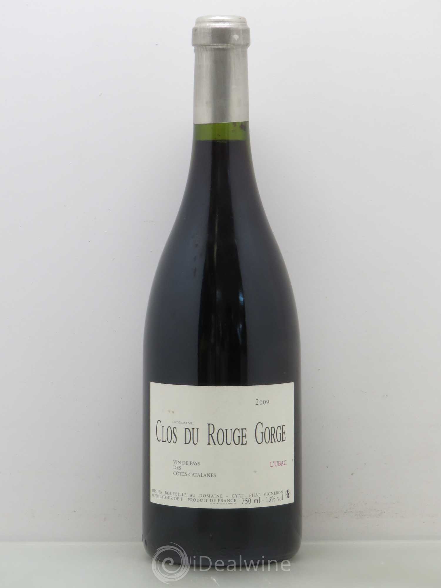 Côtes Catalanes Clos du Rouge Gorge Cyril Fhal L'ubac 2009 - Posten von 1 Flasche - 0