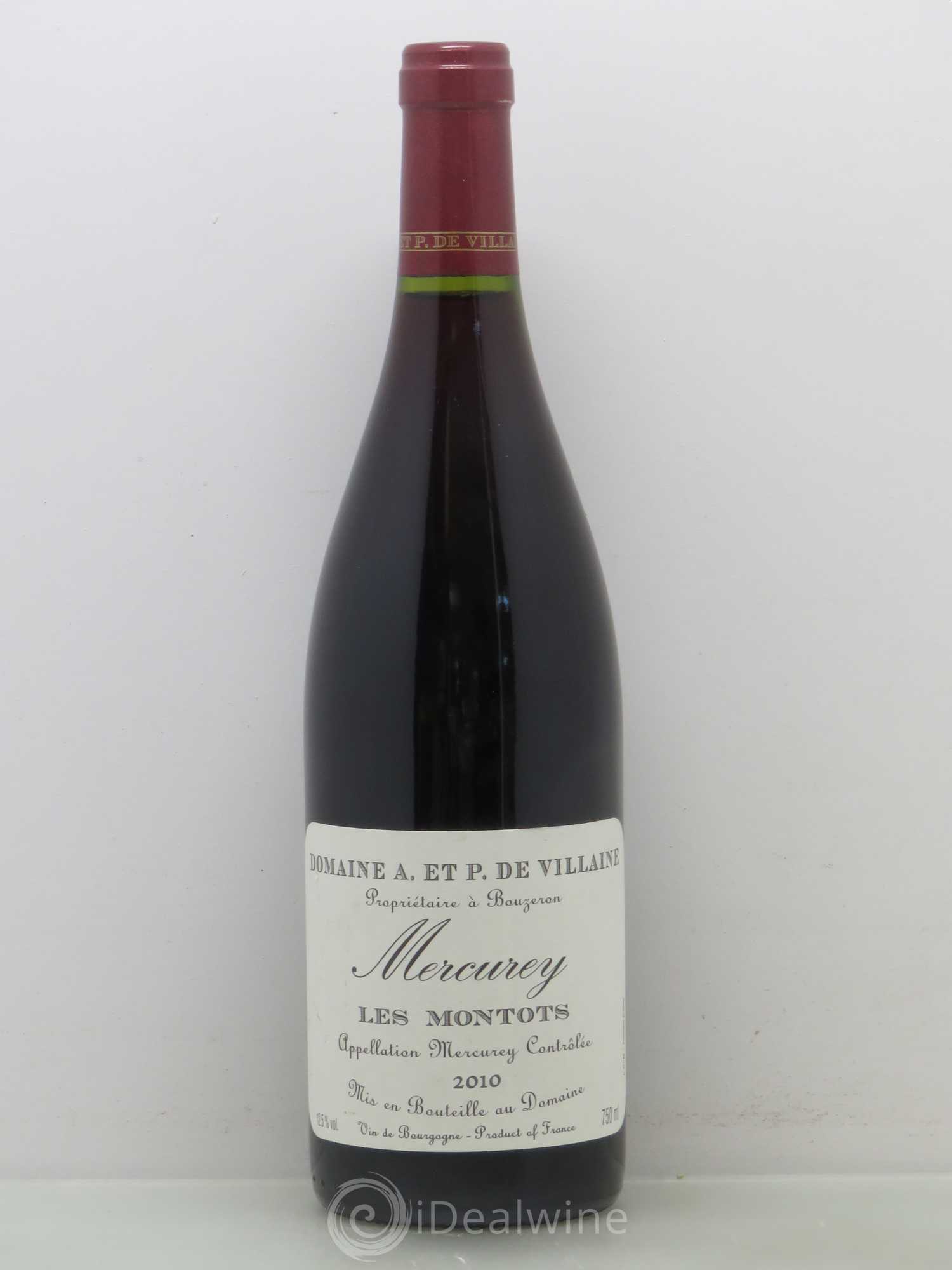 Mercurey Les Montots Domaine de Villaine 2010 - Lot de 1 bouteille - 0