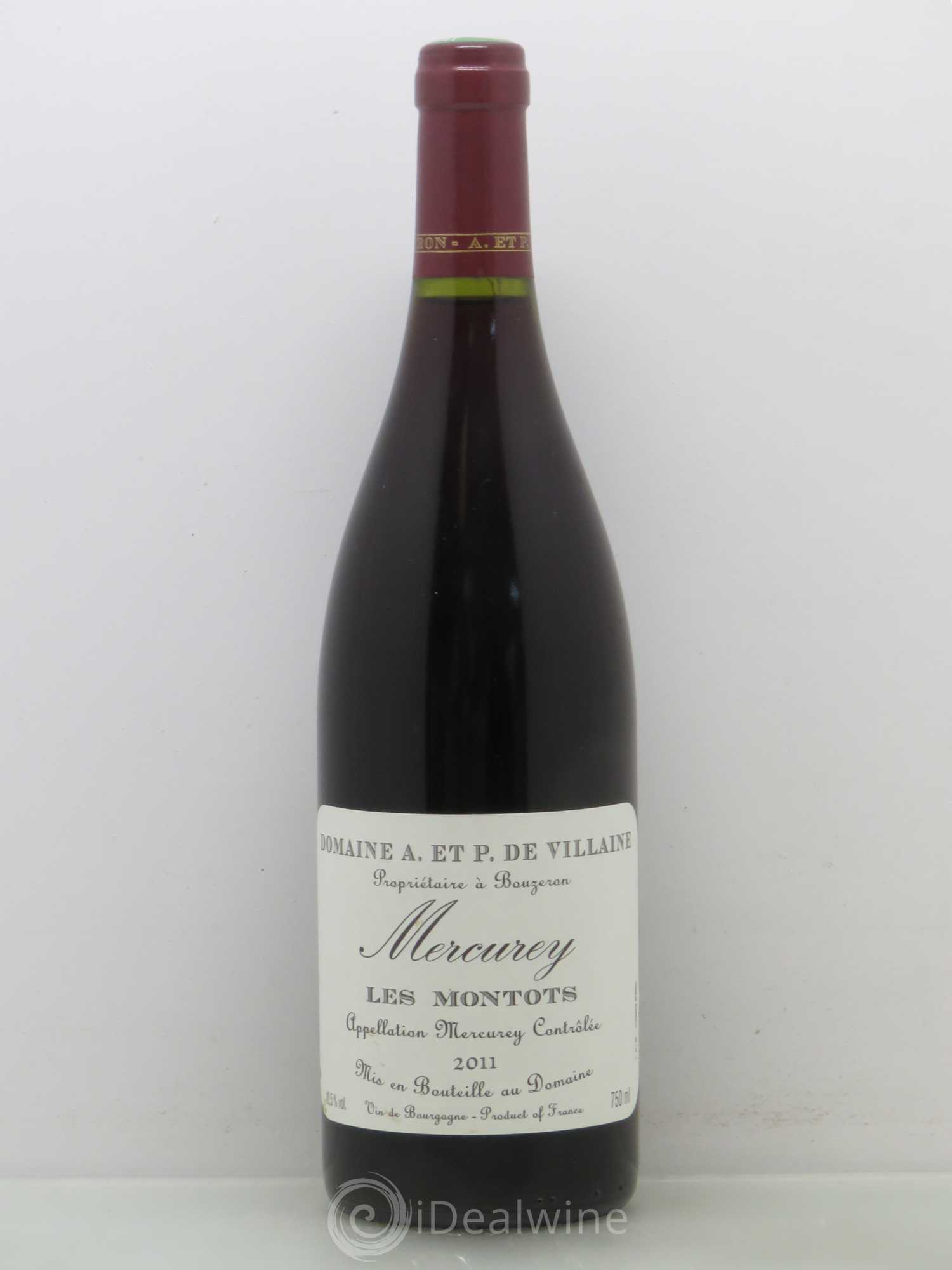 Mercurey Les Montots Domaine de Villaine 2011 - Lot de 1 bouteille - 0
