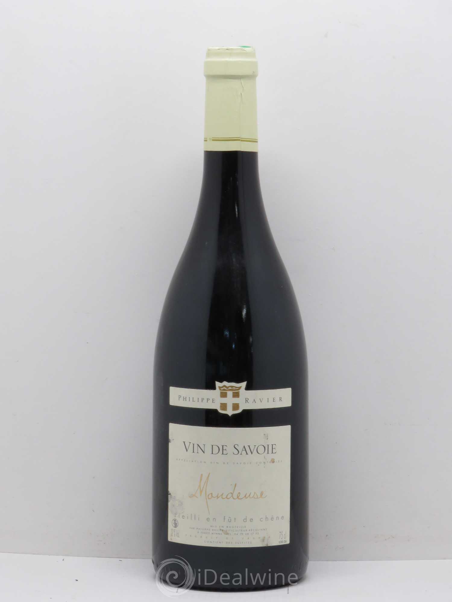 Vin de Savoie Mondeuse Domaine Philippe Ravier 2005 - Lot de 1 bouteille - 0
