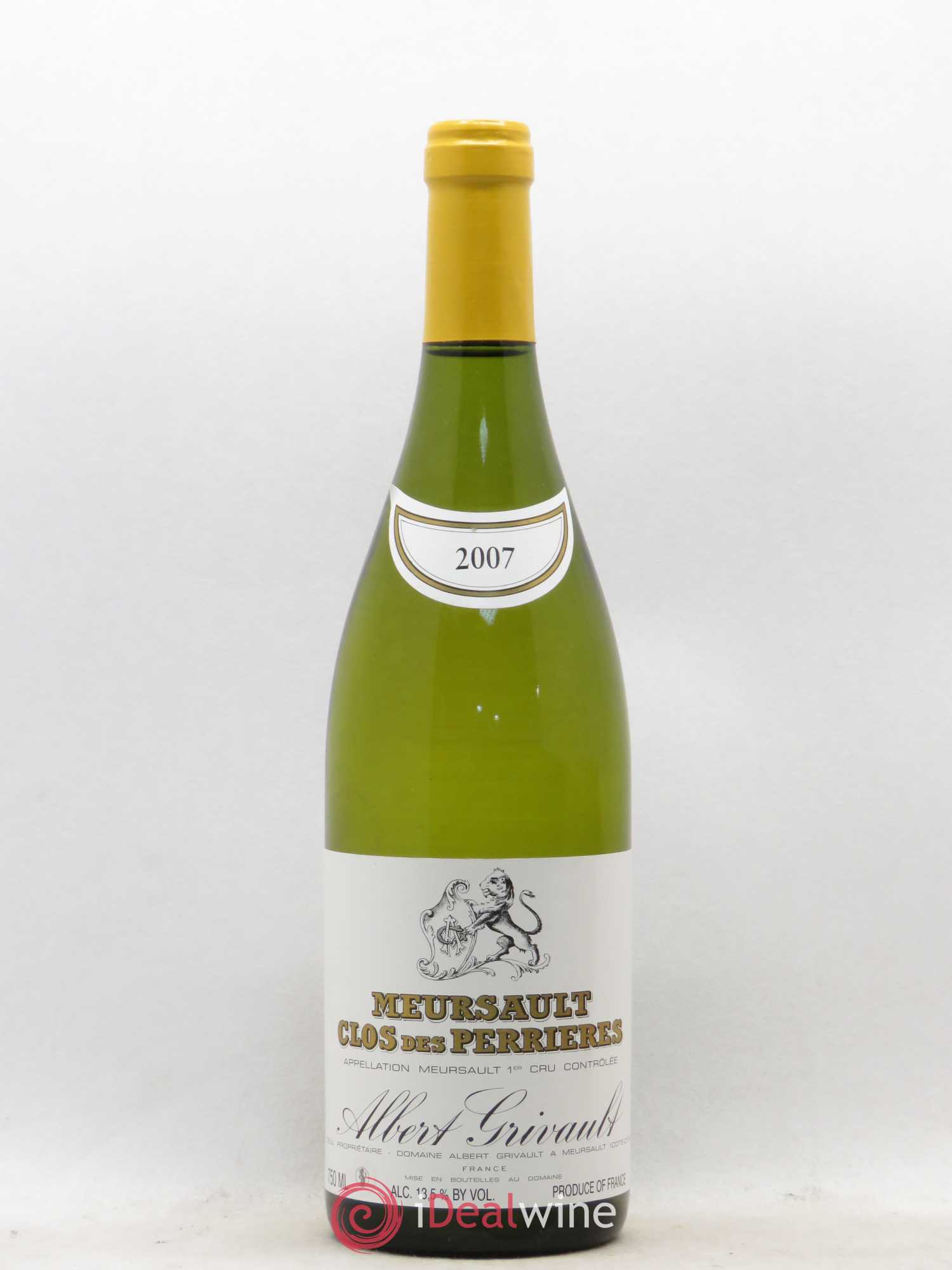 Meursault 1er Cru Clos des Perrières Monopole Albert Grivault 2007 - Lot de 1 bouteille - 0
