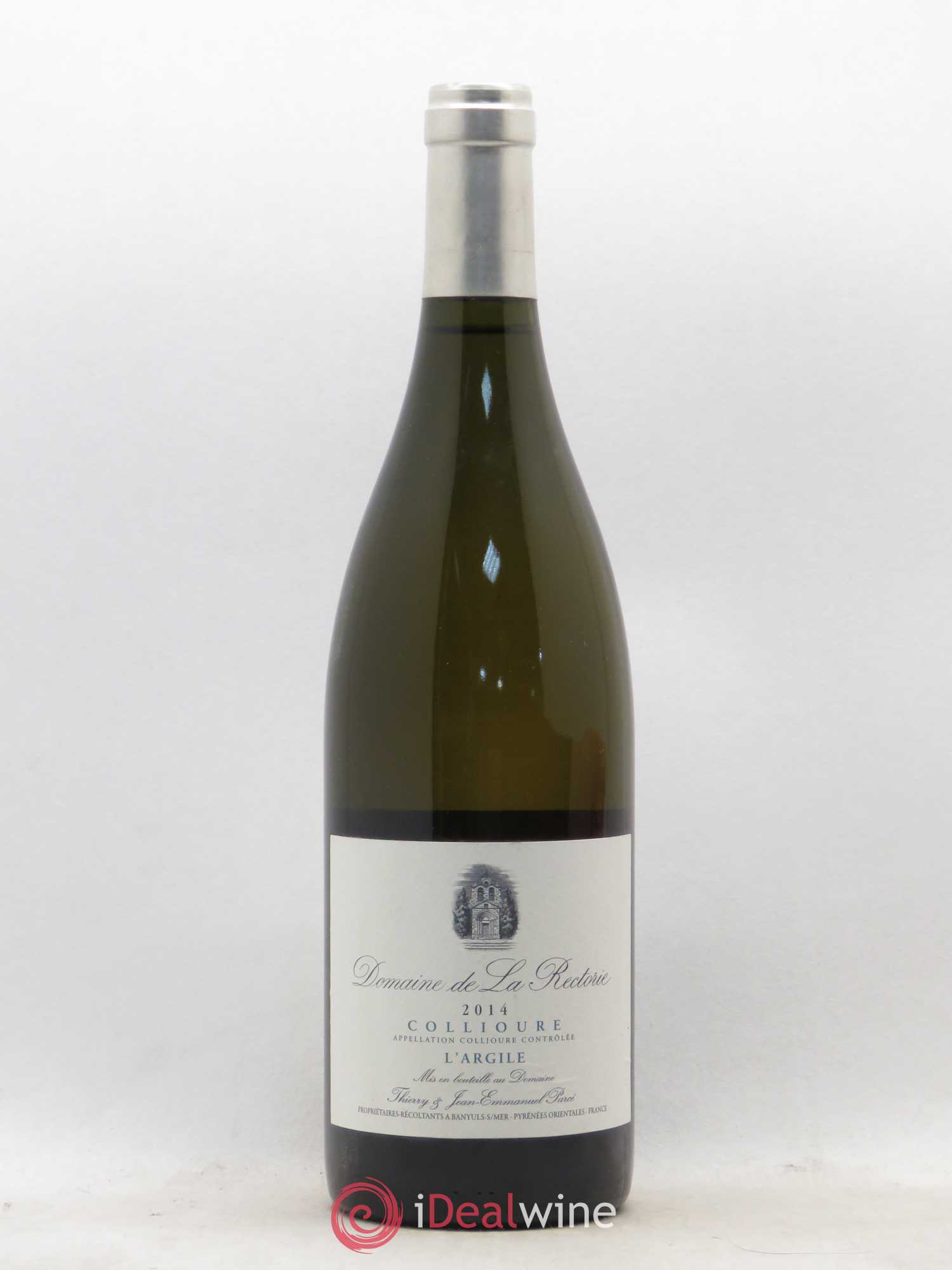Collioure La Rectorie (Domaine de) L'Argile Thierry et Jean Emmanuel Parcé 2014 - Lot de 1 bouteille - 0