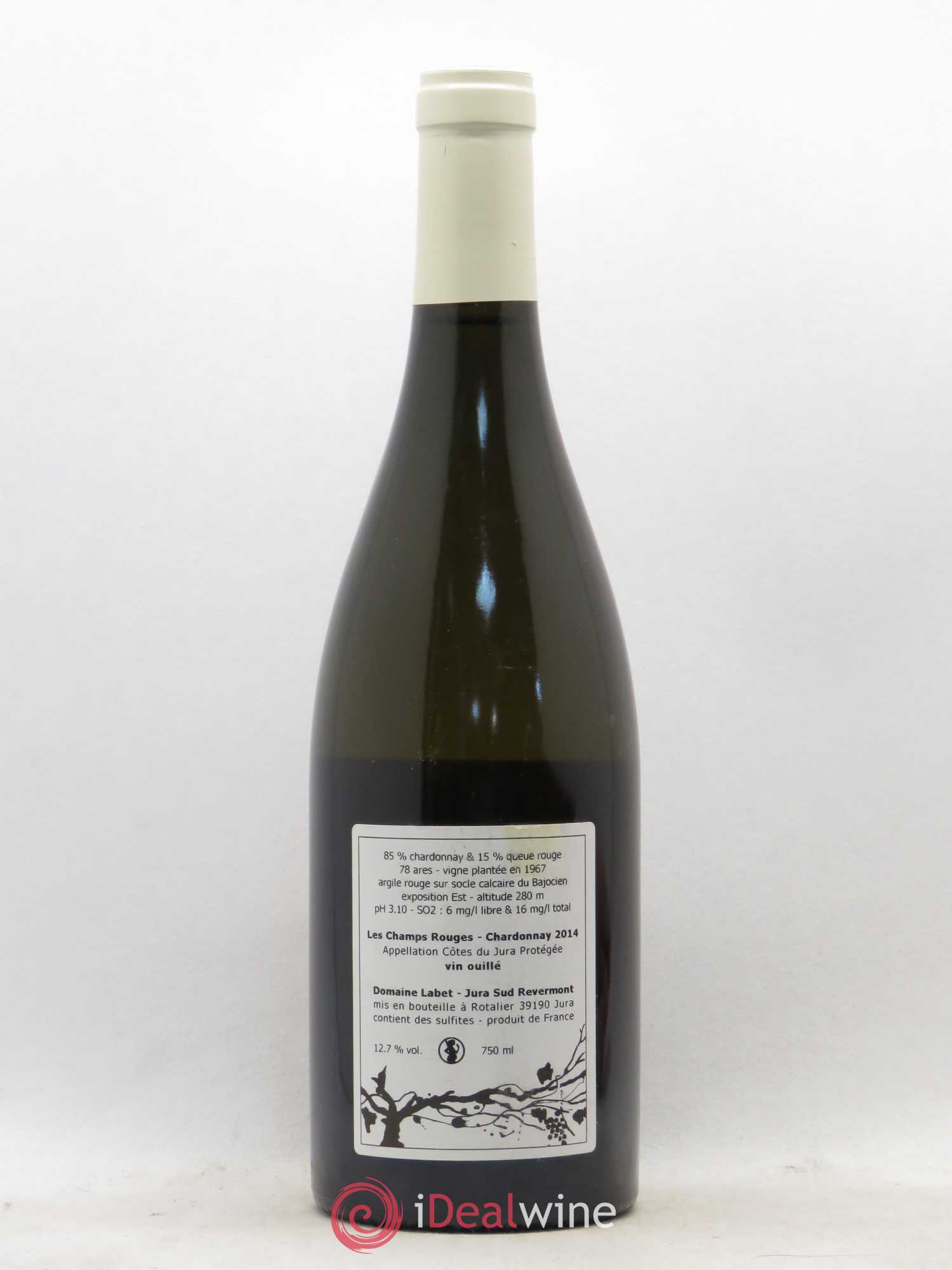 Côtes du Jura Chardonnay Les Champs Rouges Romain - Julien - Charline Labet 2014 - Posten von 1 Flasche - 1