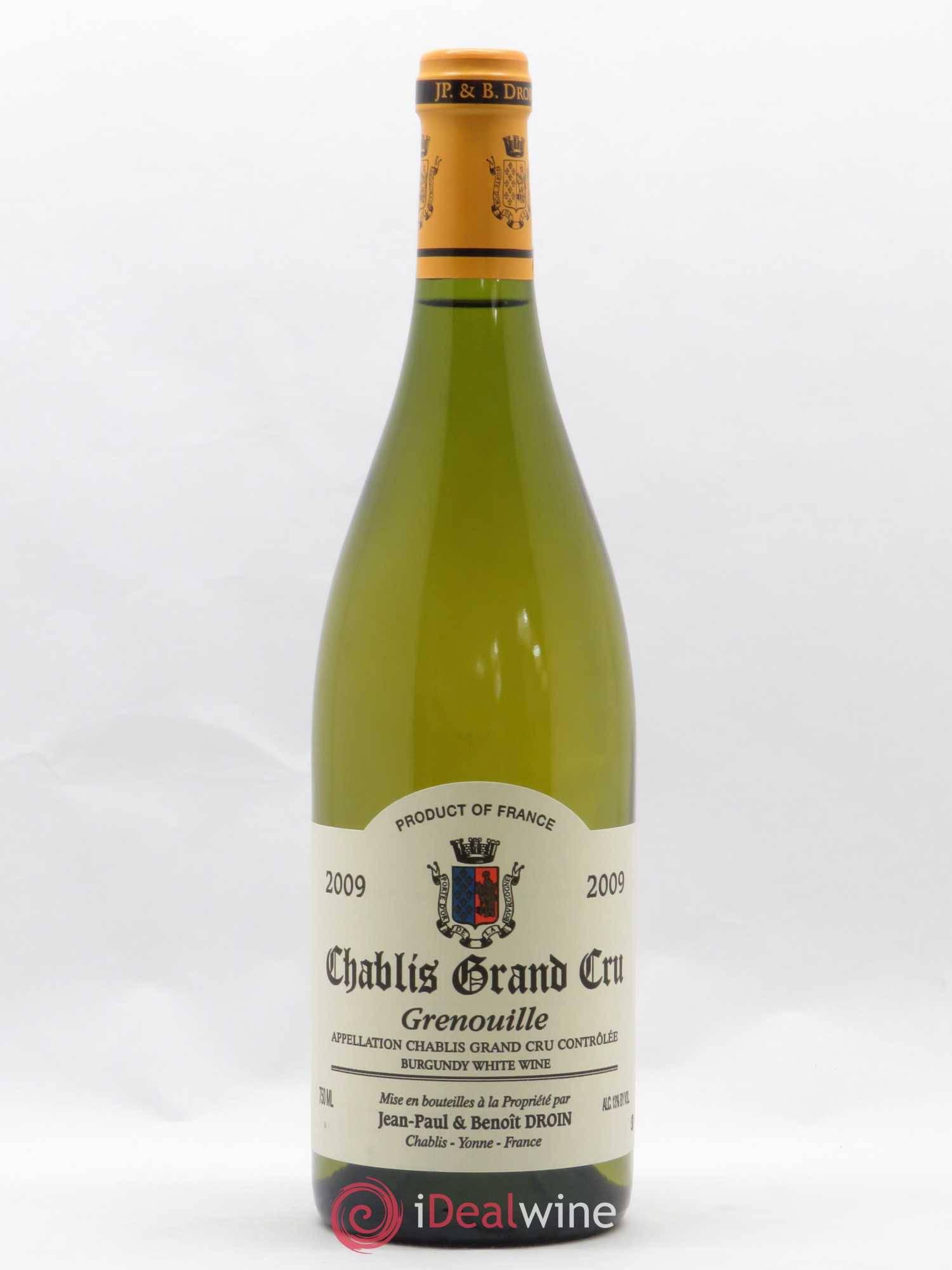 Chablis Grand Cru Grenouilles Jean-Paul & Benoît Droin (Domaine) 2009 - Lot de 1 bouteille - 0