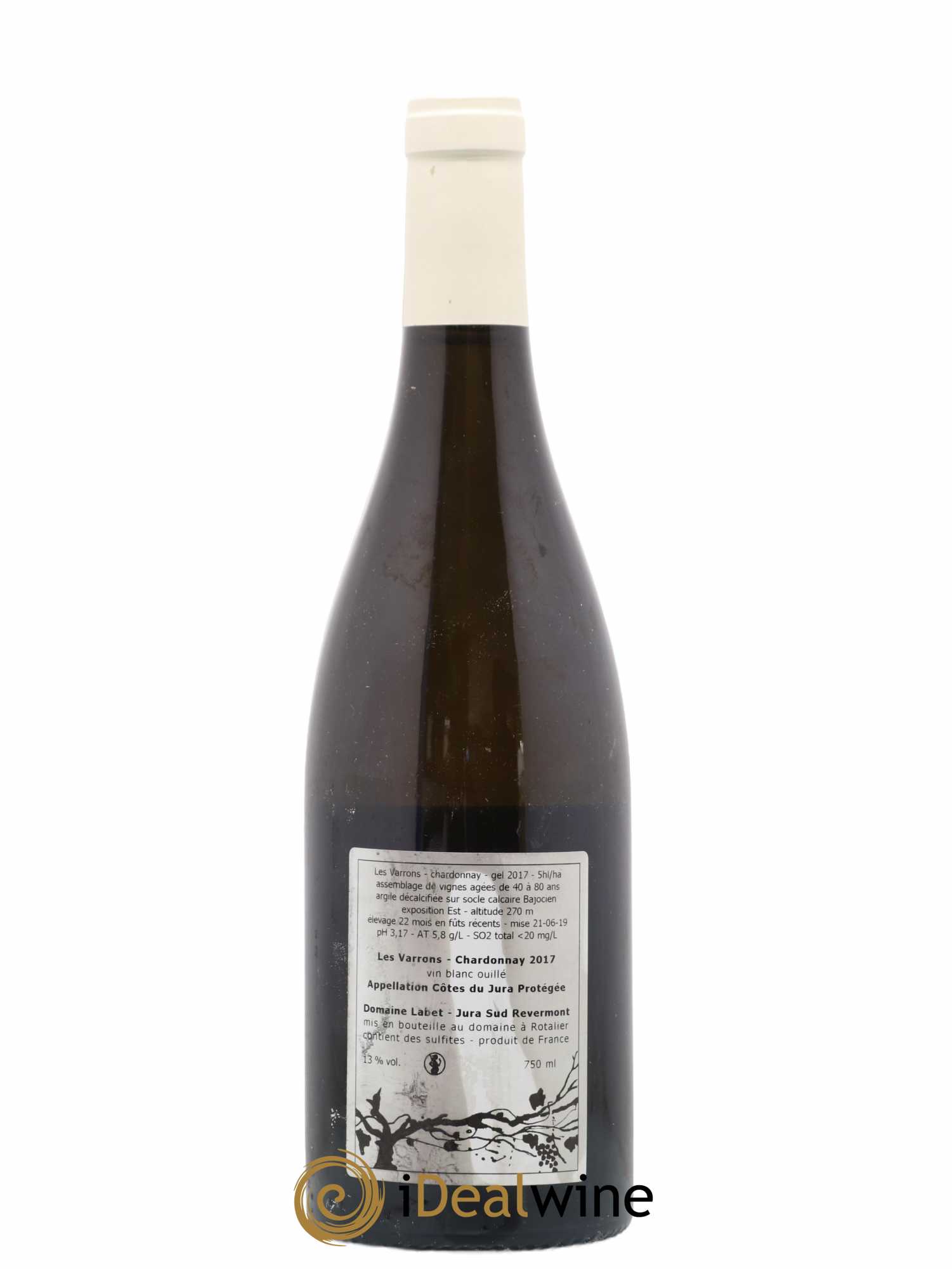 Côtes du Jura Chardonnay Les Varrons Romain - Julien - Charline Labet 2017 - Lot de 1 bouteille - 1