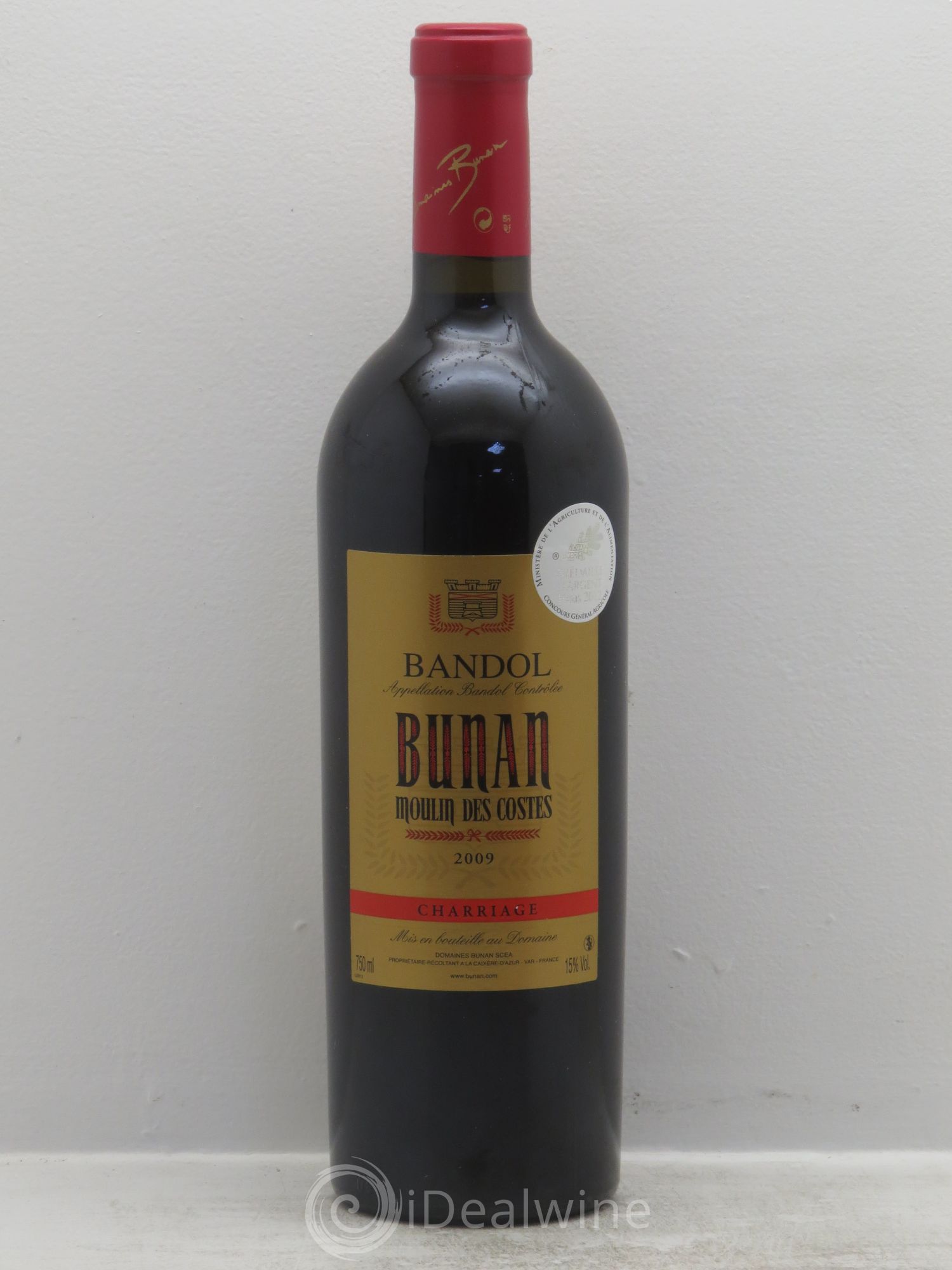 Bandol Bunan -Moulin des Costes -Charriage (sans prix de réserve) 2009 - Posten von 1 Flasche - 0