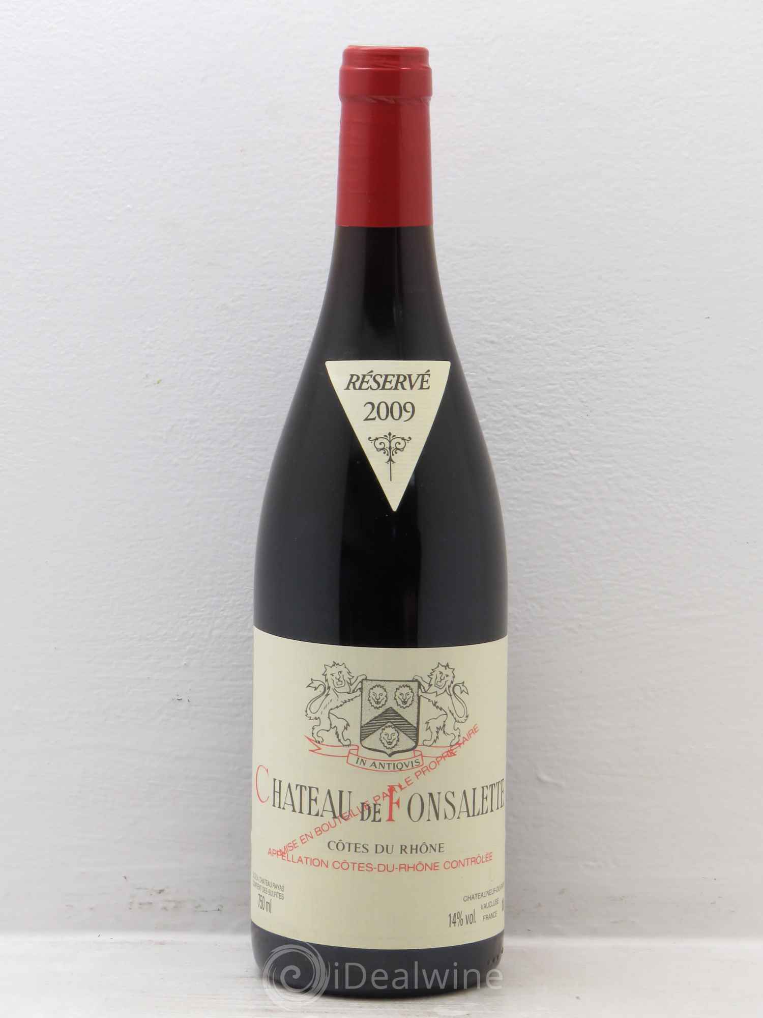 Côtes-du-Rhône Château de Fonsalette Emmanuel Reynaud 2009 - Lot de 1 bouteille - 0