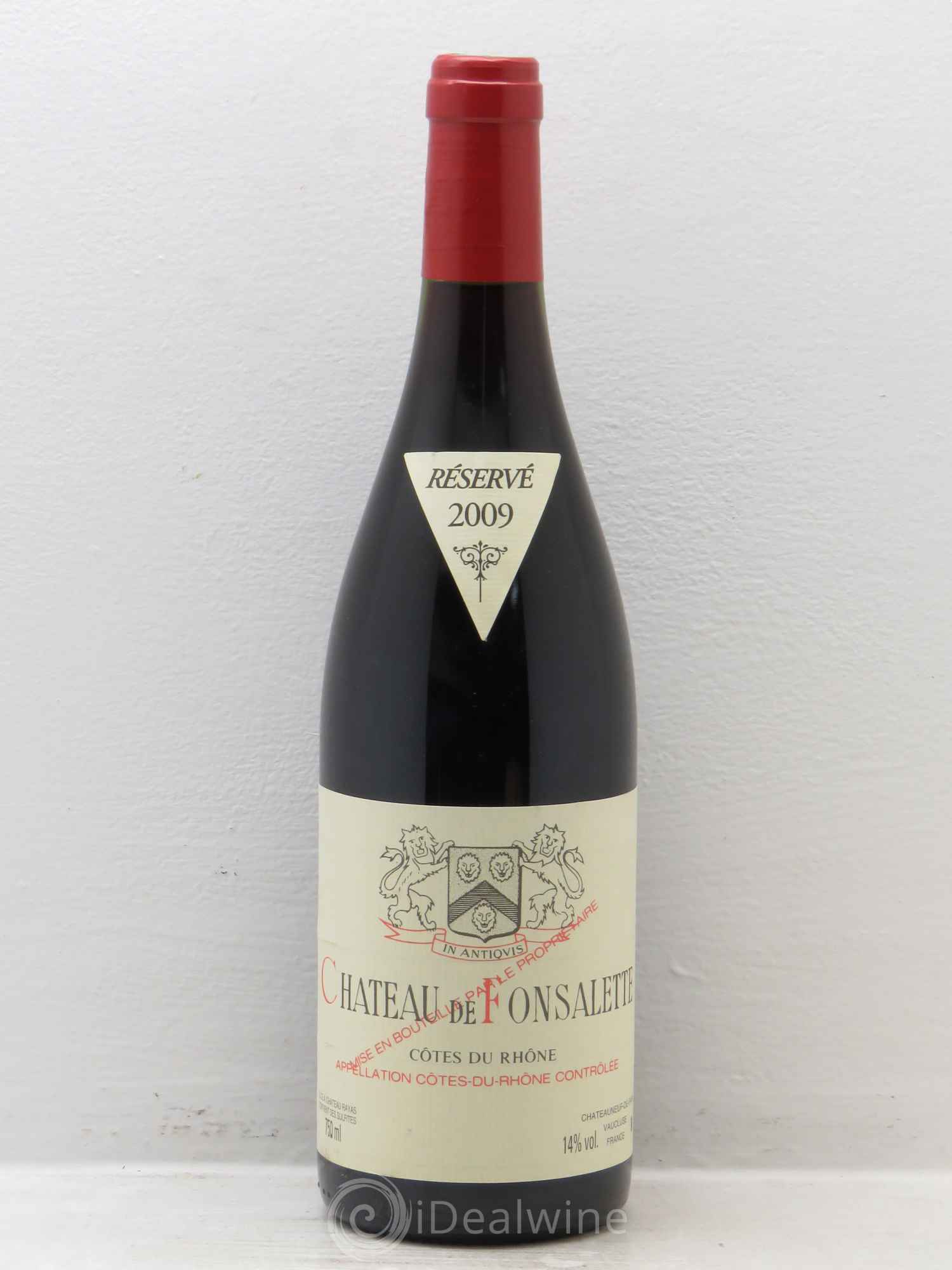 Côtes-du-Rhône Château de Fonsalette Emmanuel Reynaud (sans prix de réserve) 2009 - Lot de 1 bouteille - 0