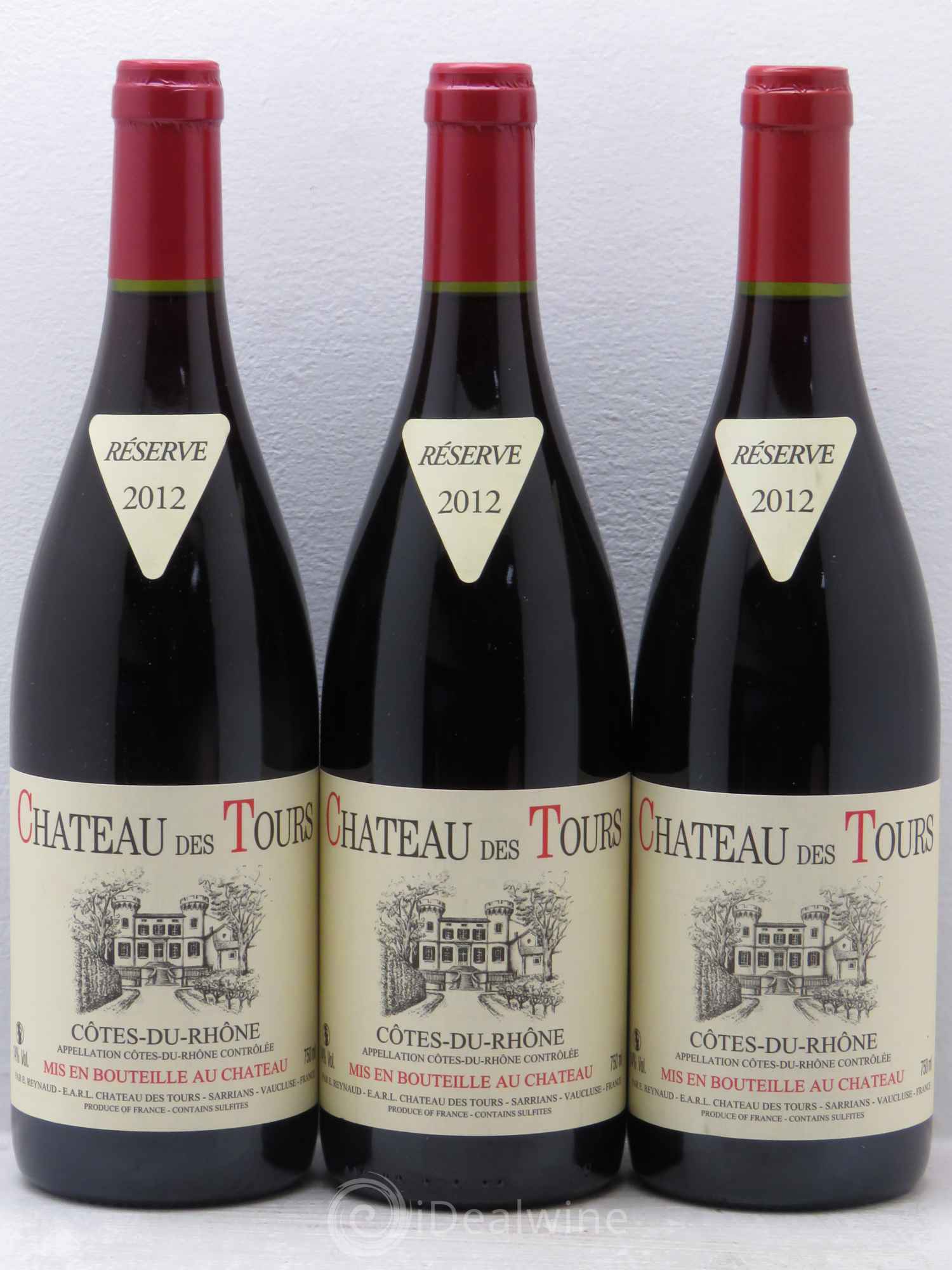 Côtes-du-Rhône Château des Tours Emmanuel Reynaud 2012 - Lot de 3 bouteilles - 0