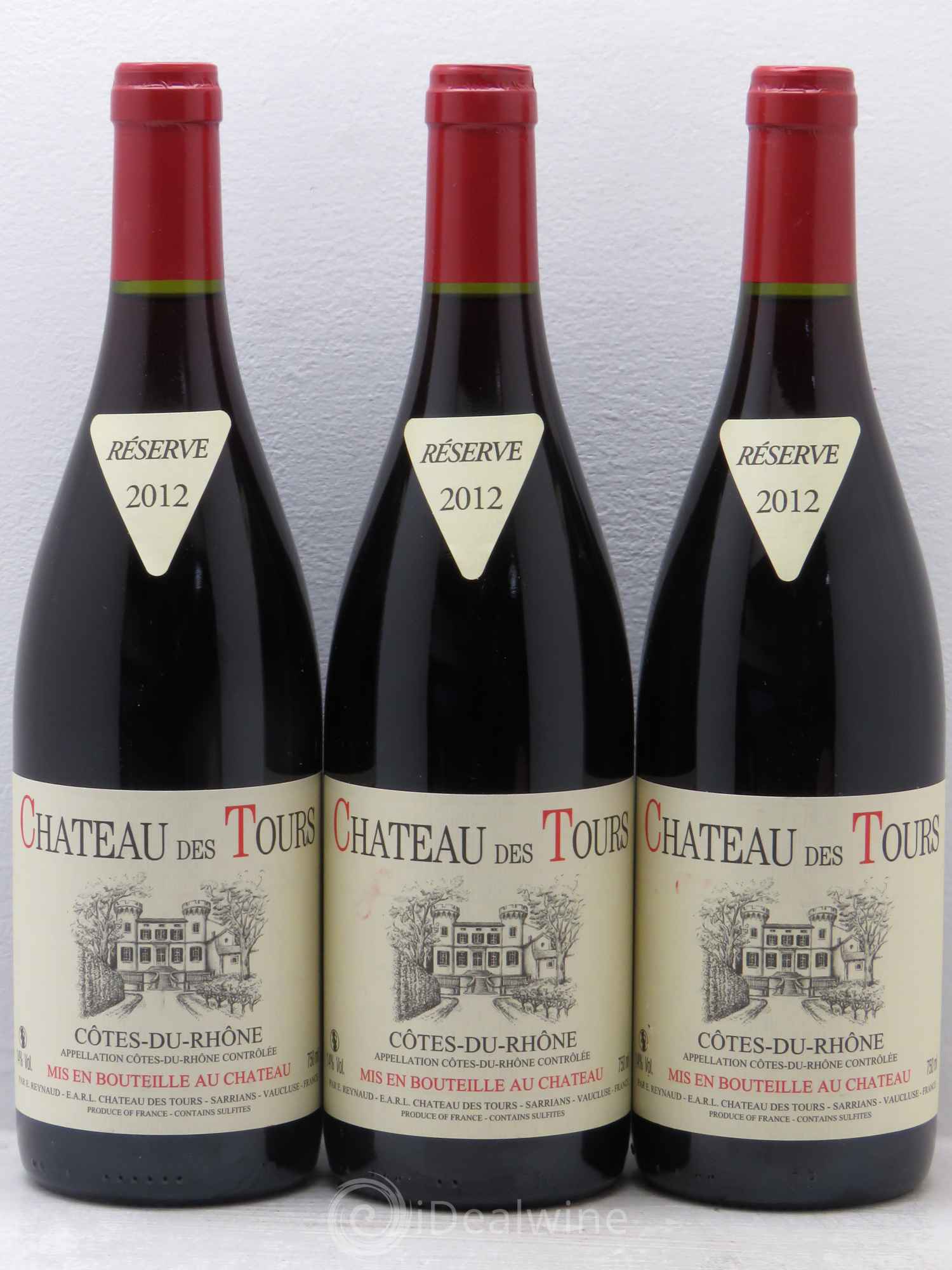 Côtes-du-Rhône Château des Tours Emmanuel Reynaud 2012 - Lot de 3 bouteilles - 0