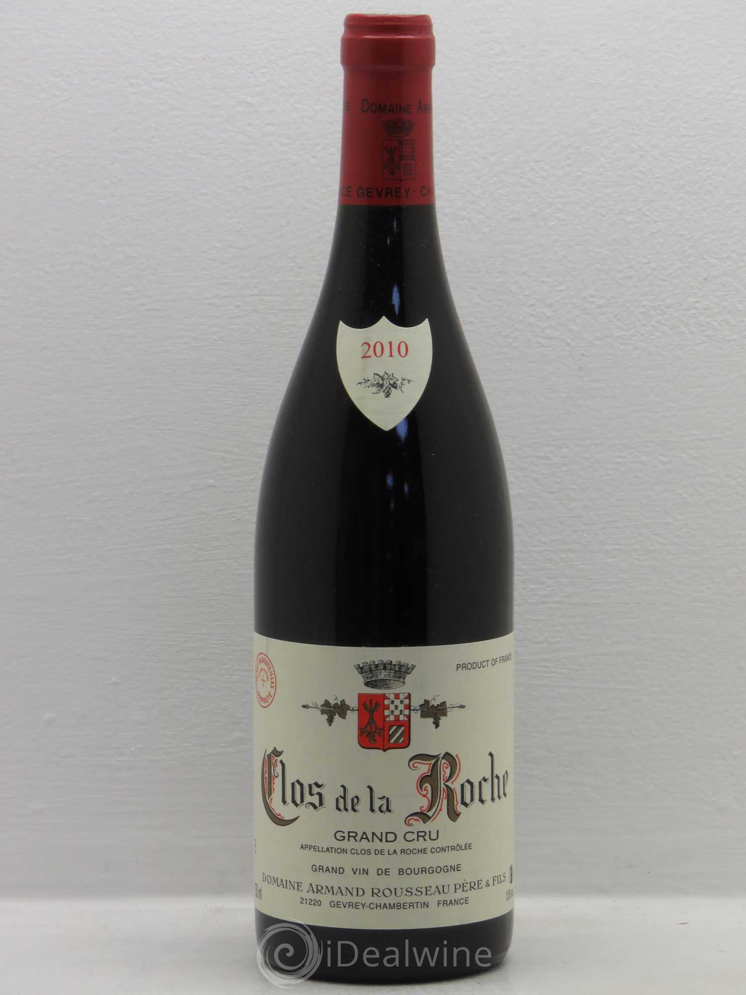 Clos de la Roche Grand Cru Armand Rousseau (Domaine) 2010 - Lot de 1 bouteille - 0