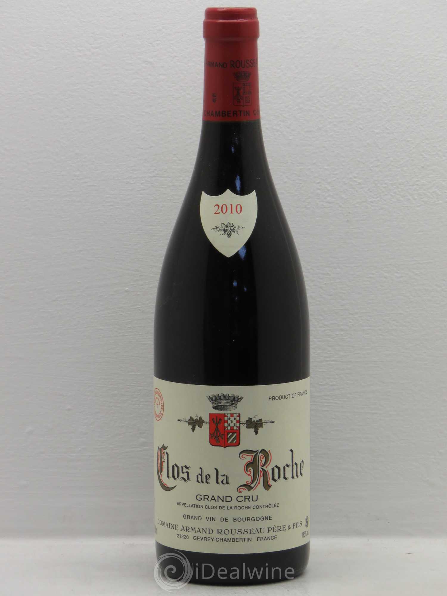 Clos de la Roche Grand Cru Armand Rousseau (Domaine) 2010 - Lot de 1 bouteille - 0