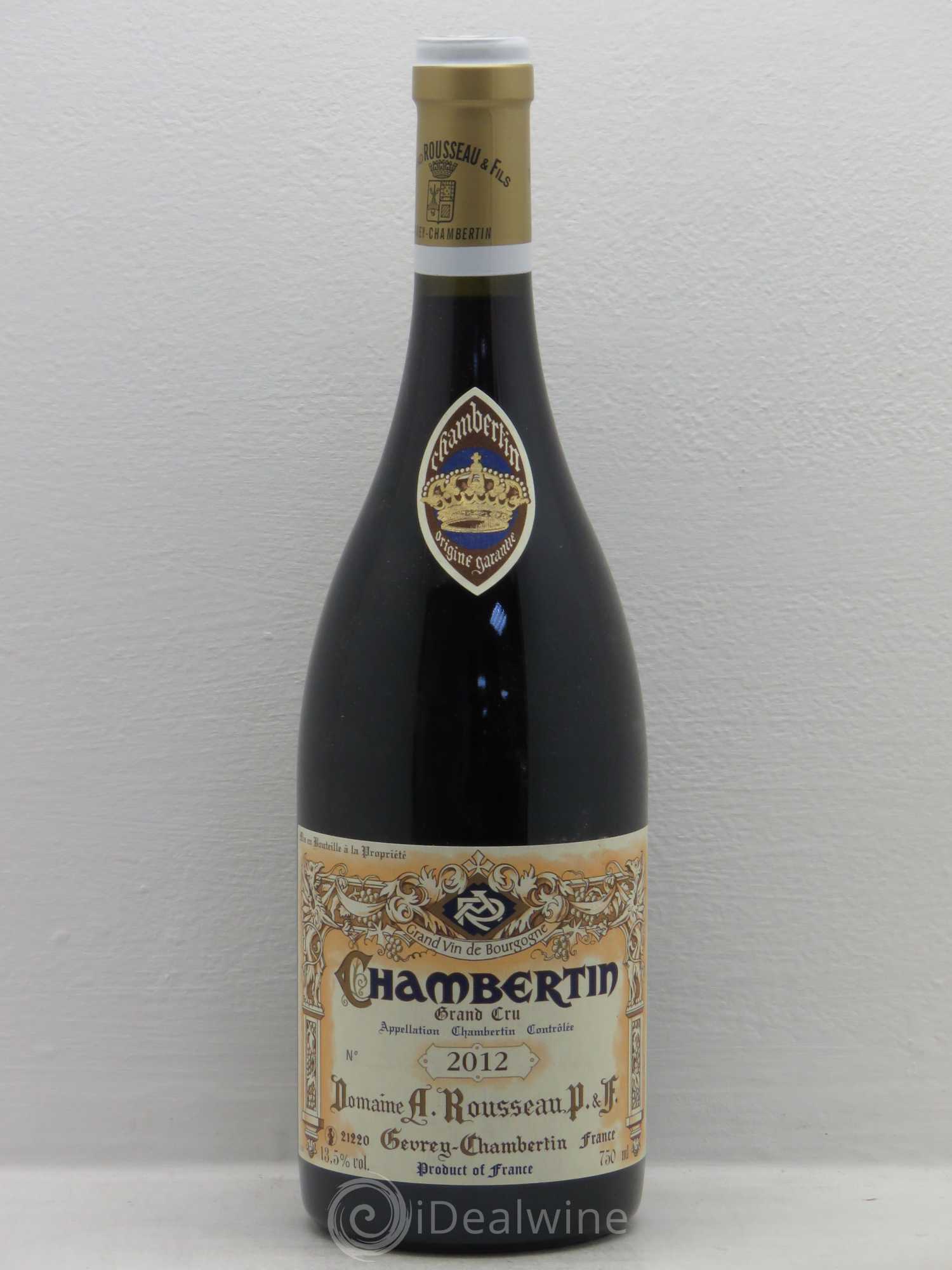 Chambertin Grand Cru Armand Rousseau (Domaine) 2012 - Lot de 1 bouteille - 0