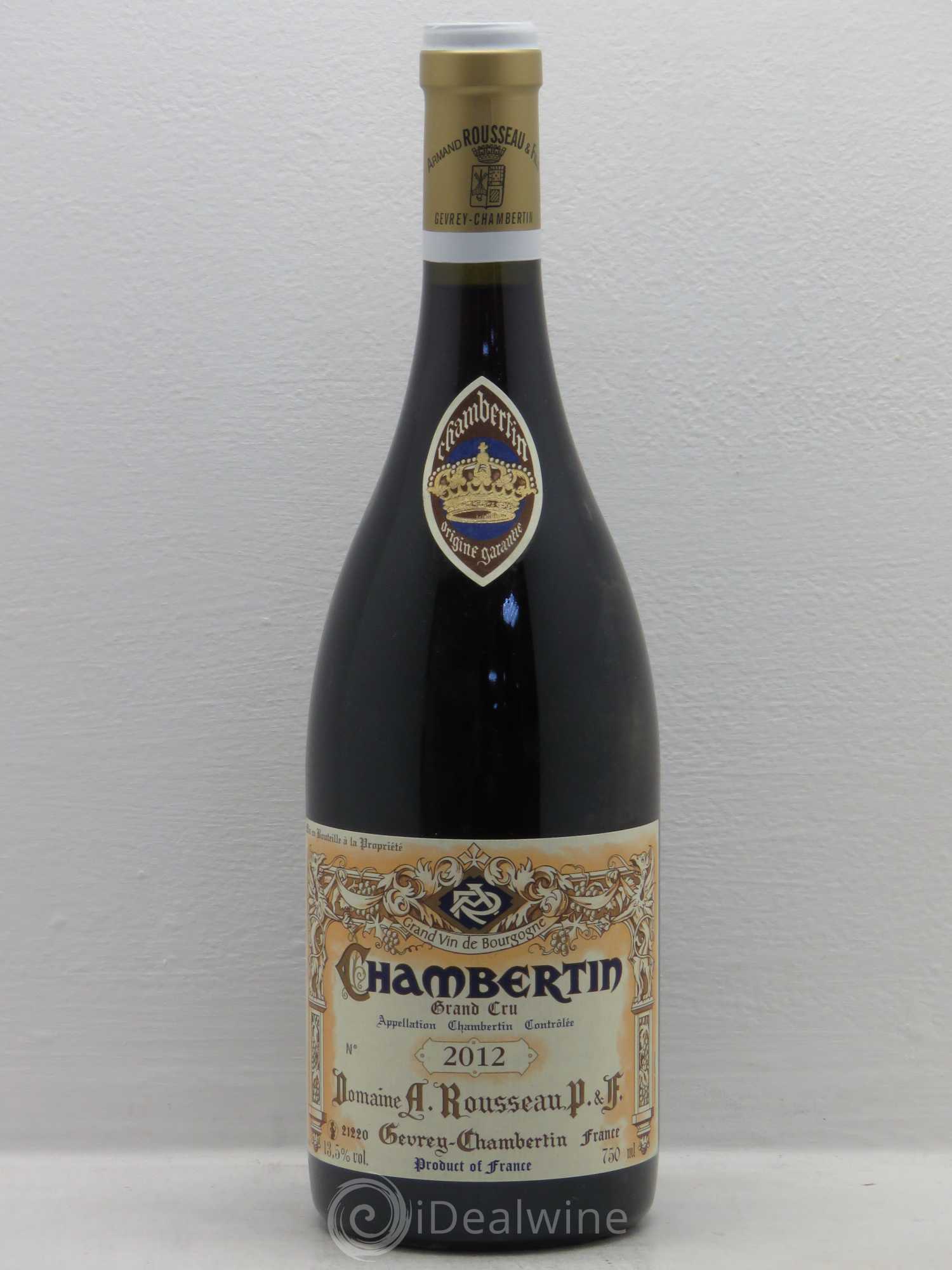 Chambertin Grand Cru Armand Rousseau (Domaine) 2012 - Lot de 1 bouteille - 0