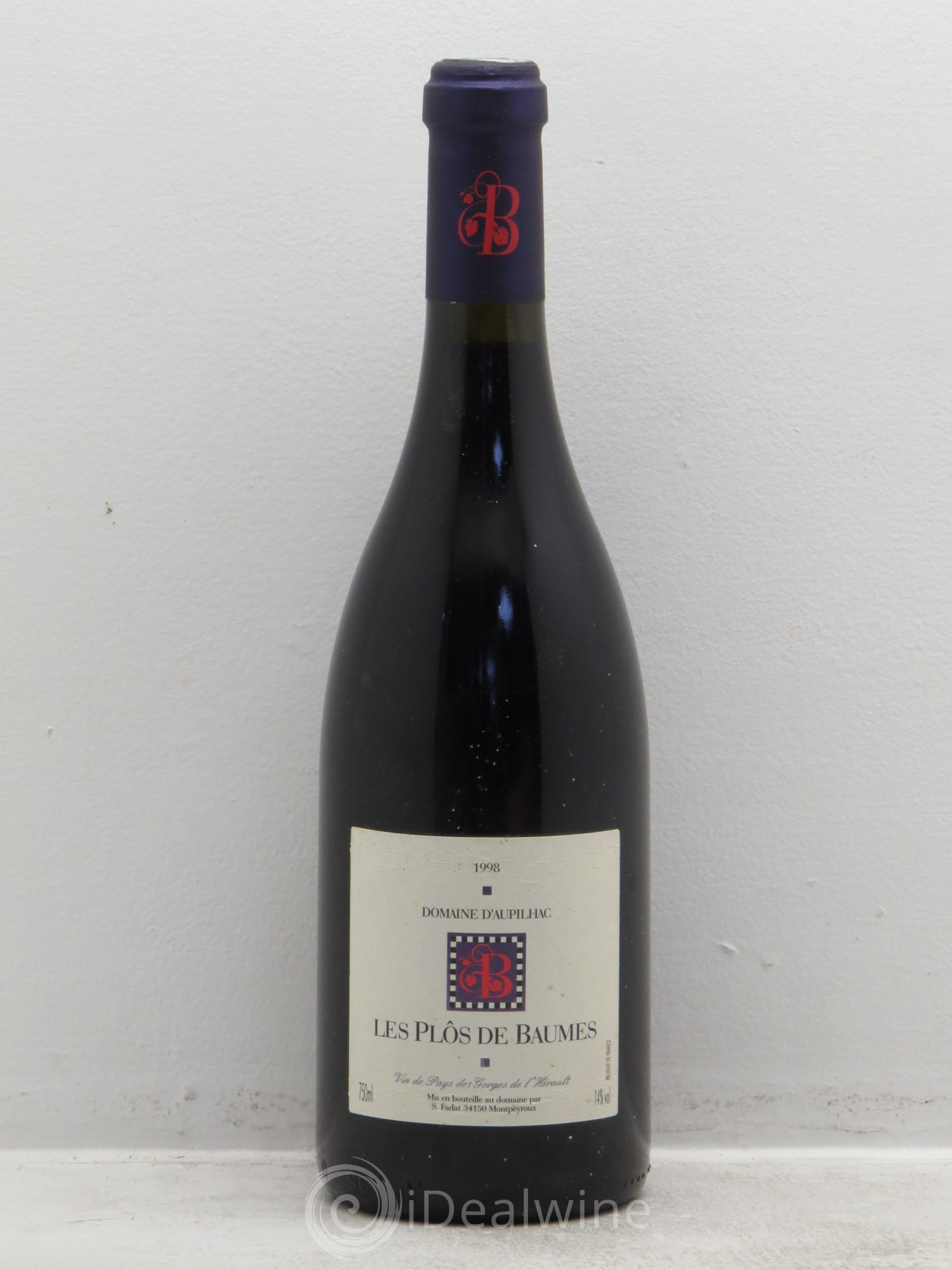Divers Vin de pays Domaine D'Aupilhac Les Plôts de Baumes 1998 - Posten von 1 Flasche - 0