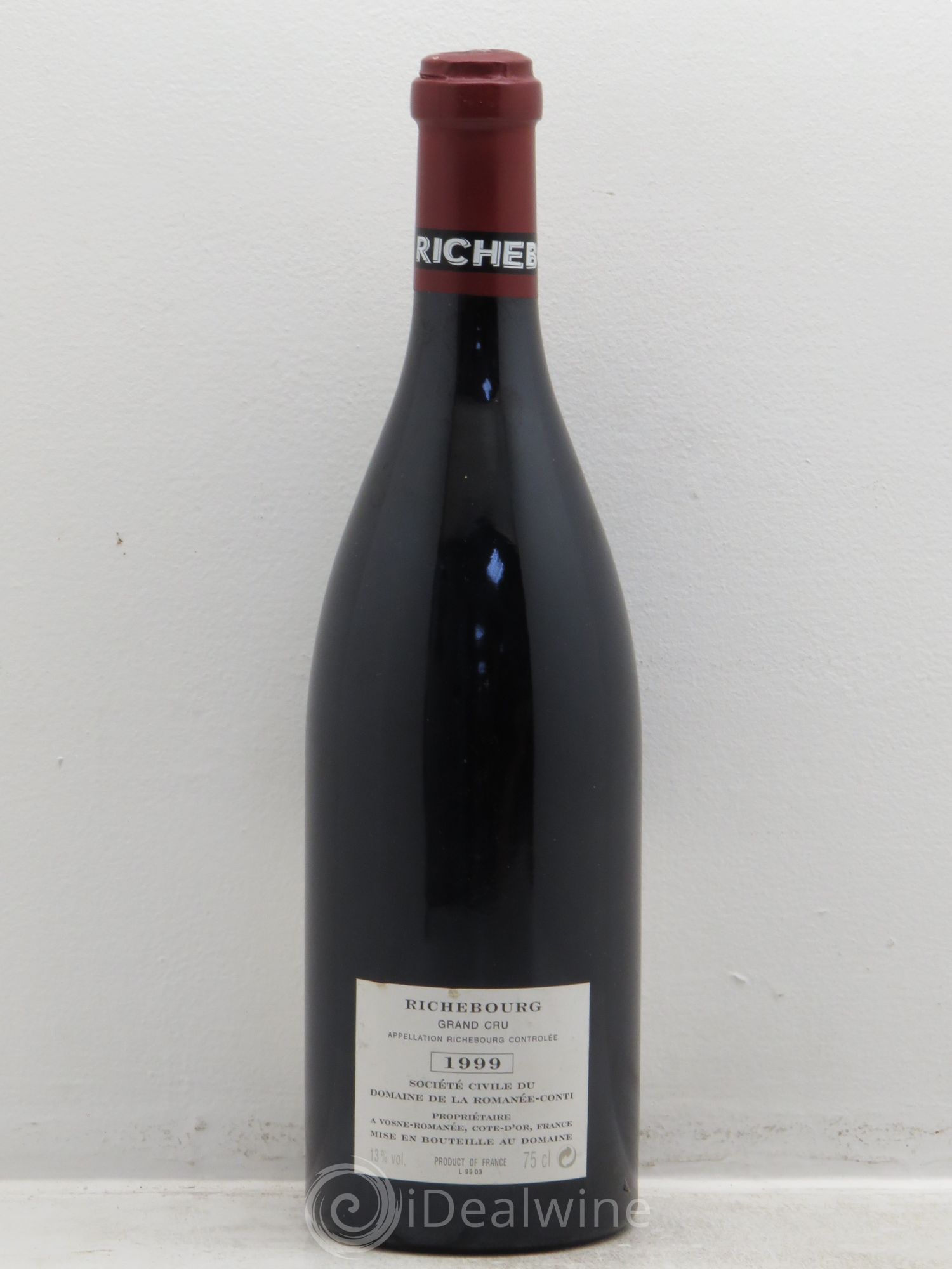Richebourg Grand Cru Domaine de la Romanée-Conti 1999 - Lot de 1 bouteille - 1