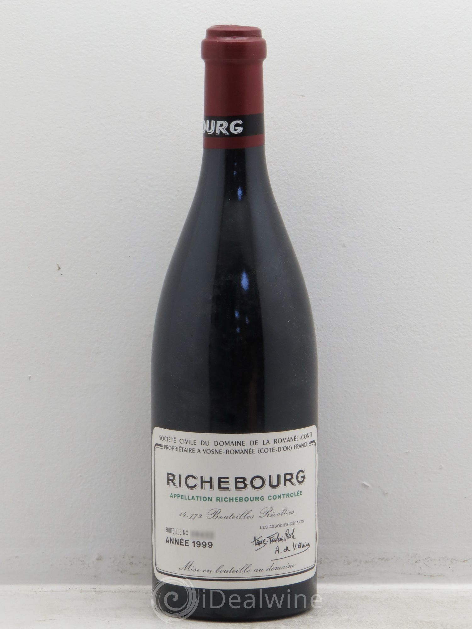 Richebourg Grand Cru Domaine de la Romanée-Conti 1999 - Lot de 1 bouteille - 0