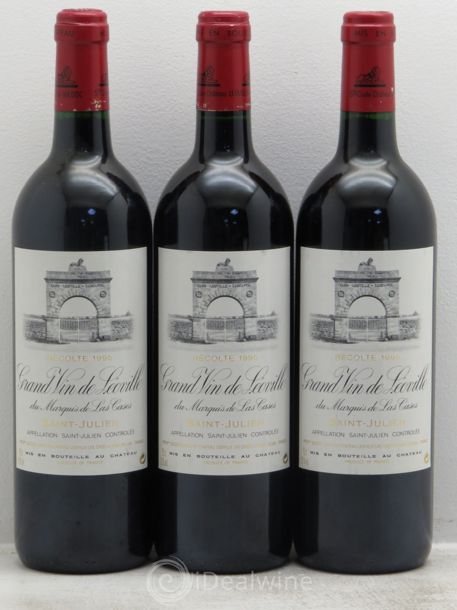 Château Léoville Las Cases 2ème Grand Cru Classé 1995 - Lot de 3 bouteilles - 0