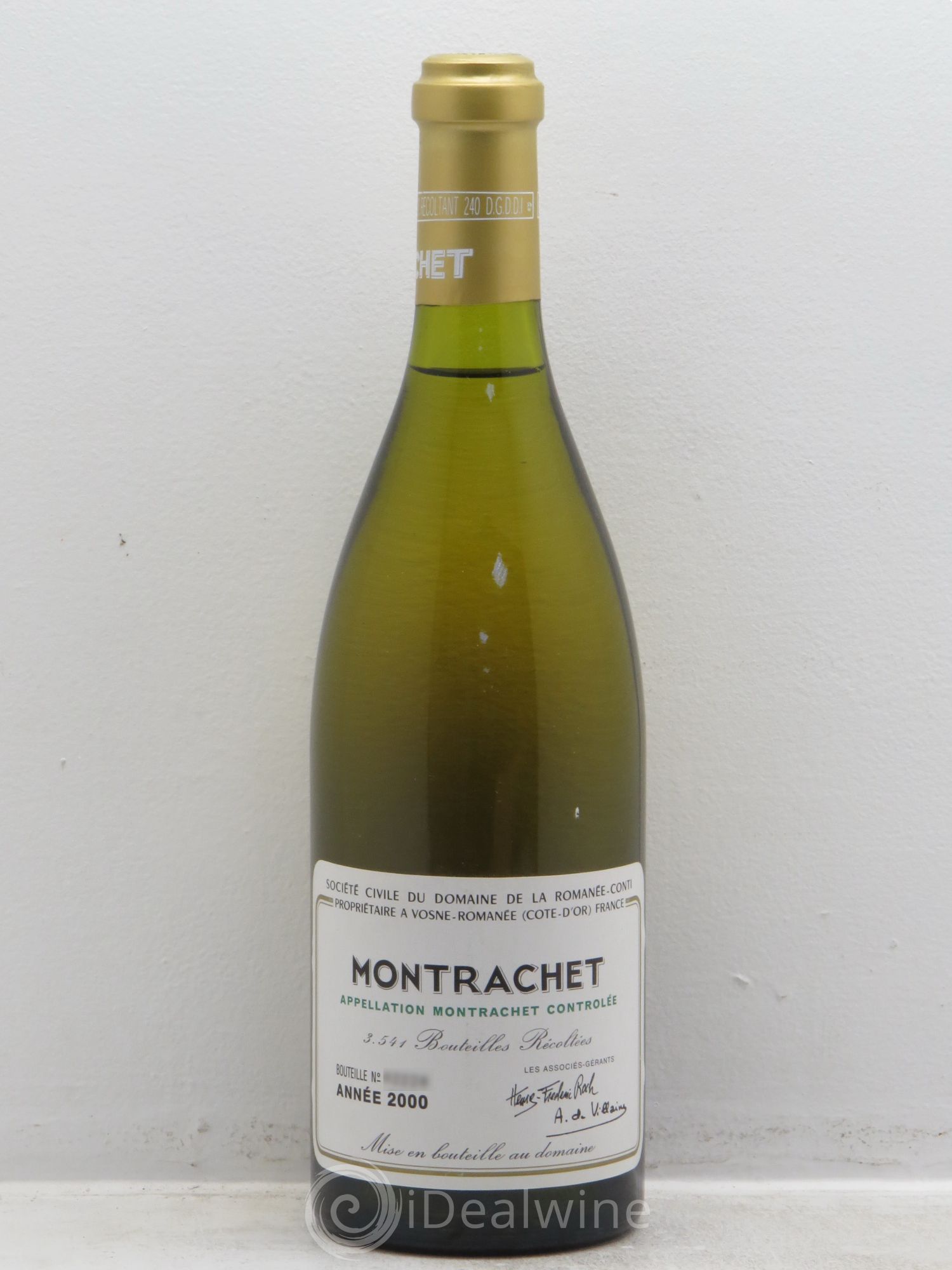 Montrachet Grand Cru Domaine de la Romanée-Conti 2000 - Lot de 1 bouteille - 0