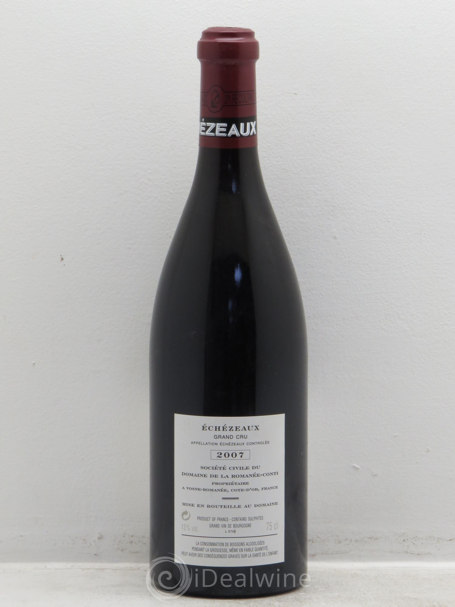 Echezeaux Grand Cru Domaine de la Romanée-Conti 2007 - Lot de 1 bouteille - 1