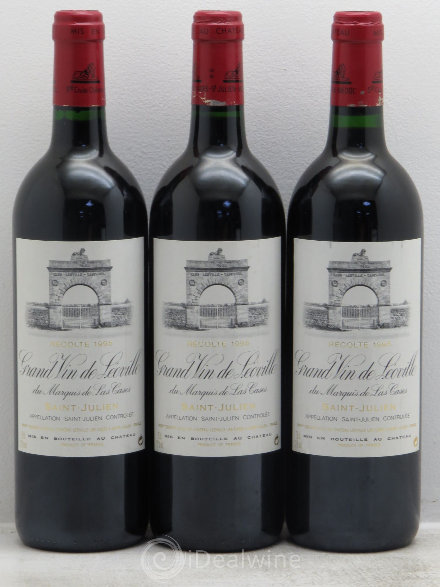 Château Léoville Las Cases 2ème Grand Cru Classé 1995 - Lot de 3 bouteilles - 0