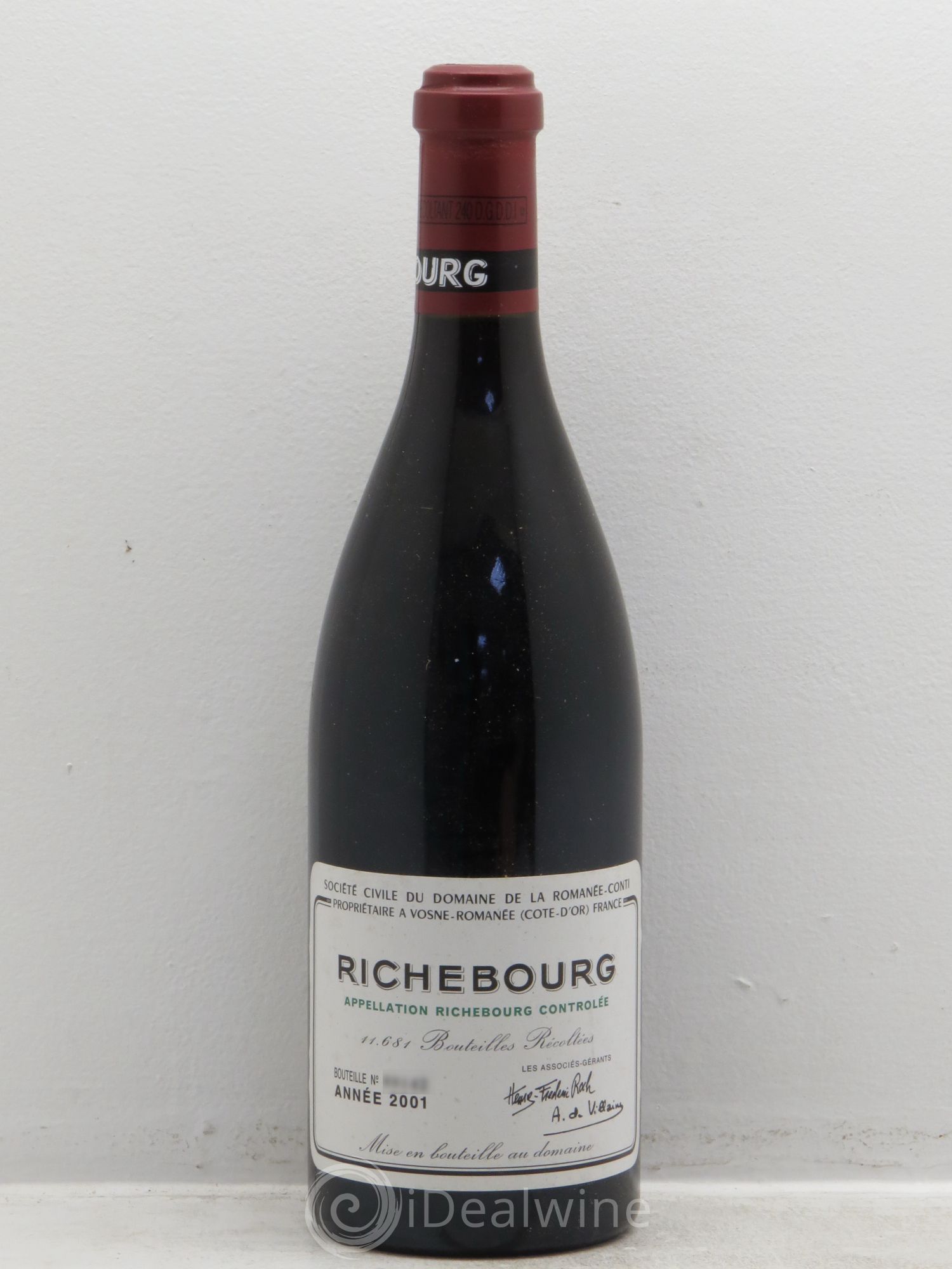 Richebourg Grand Cru Domaine de la Romanée-Conti 2001 - Lot de 1 bouteille - 0