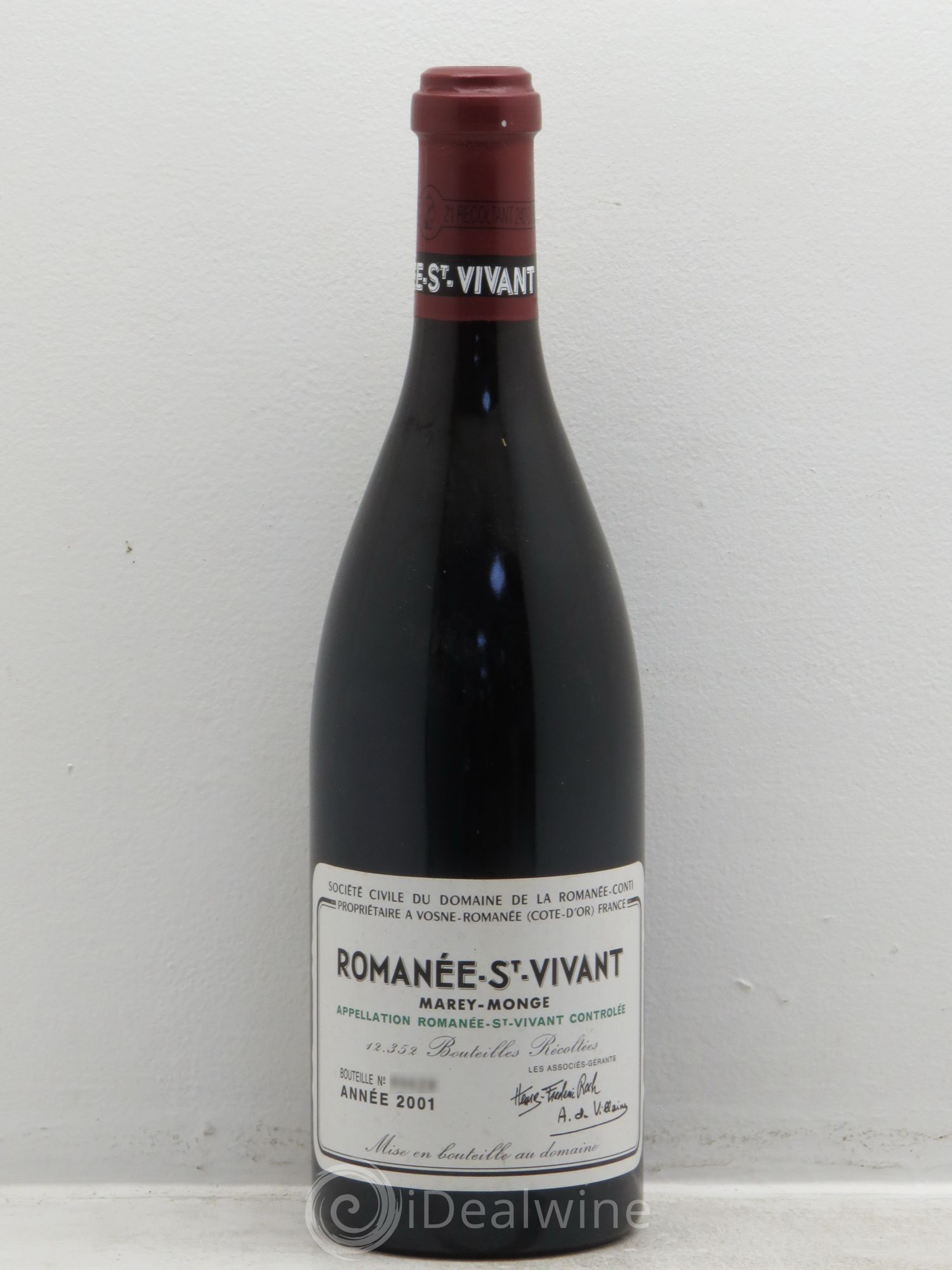 Romanée-Saint-Vivant Grand Cru Domaine de la Romanée-Conti 2001 - Lot de 1 bouteille - 0