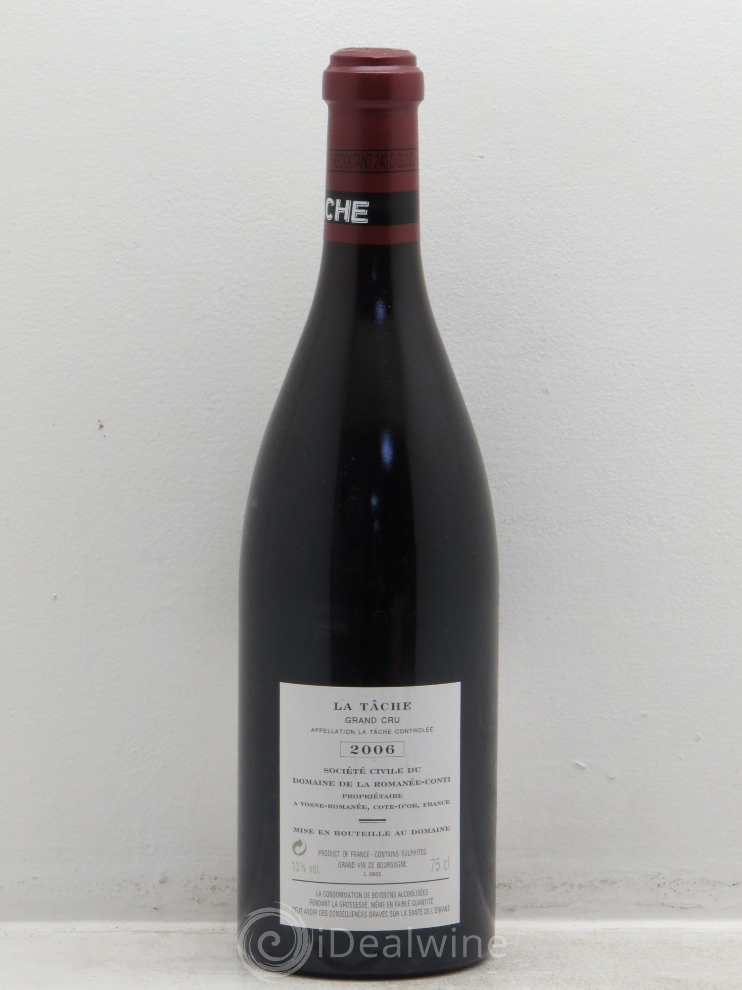 La Tâche Grand Cru Domaine de la Romanée-Conti 2006 - Lot de 1 bouteille - 1
