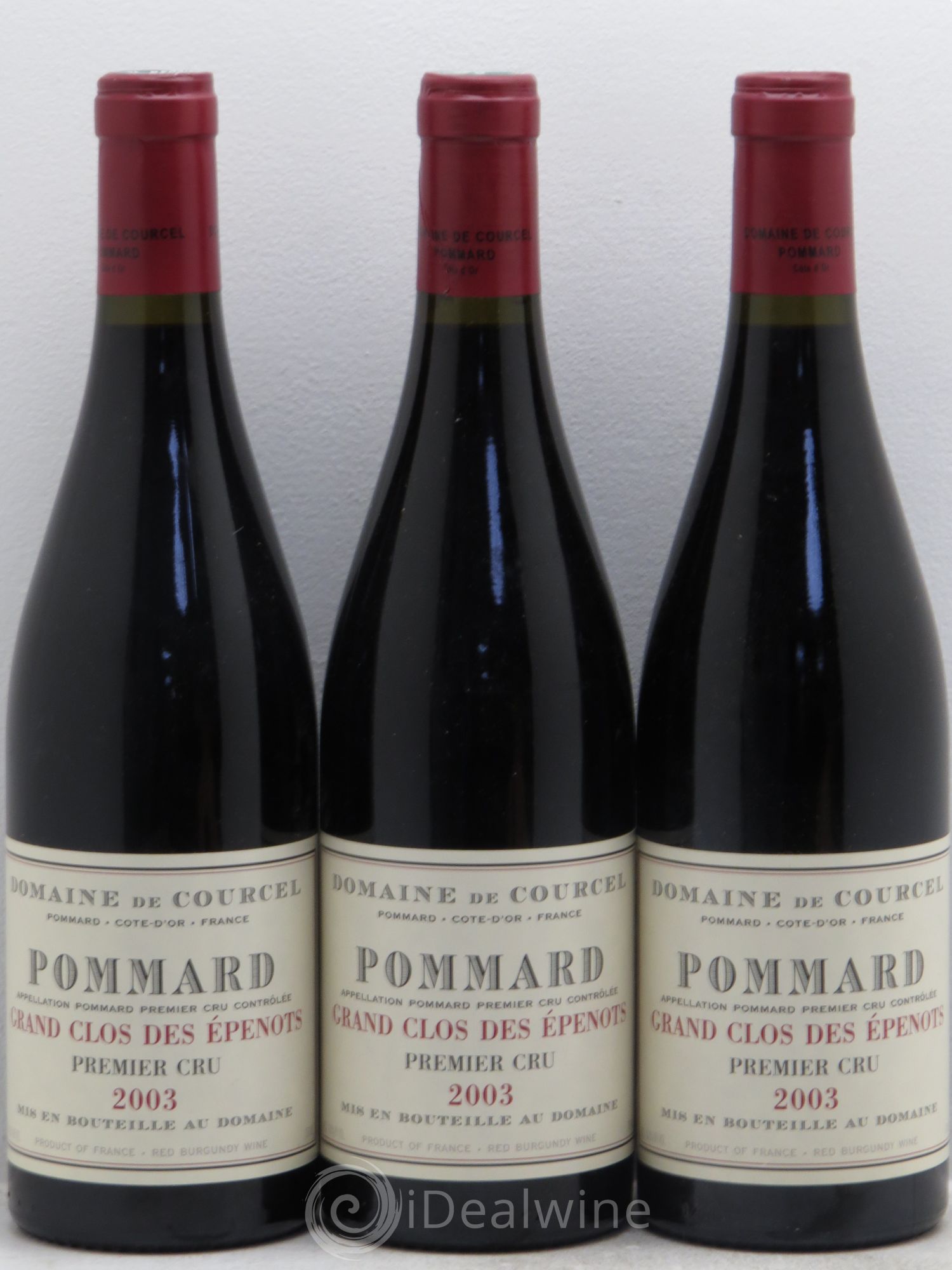 Pommard 1er Cru Grand Clos des Epenots de Courcel (Domaine) 2003 - Lot de 3 bouteilles - 0