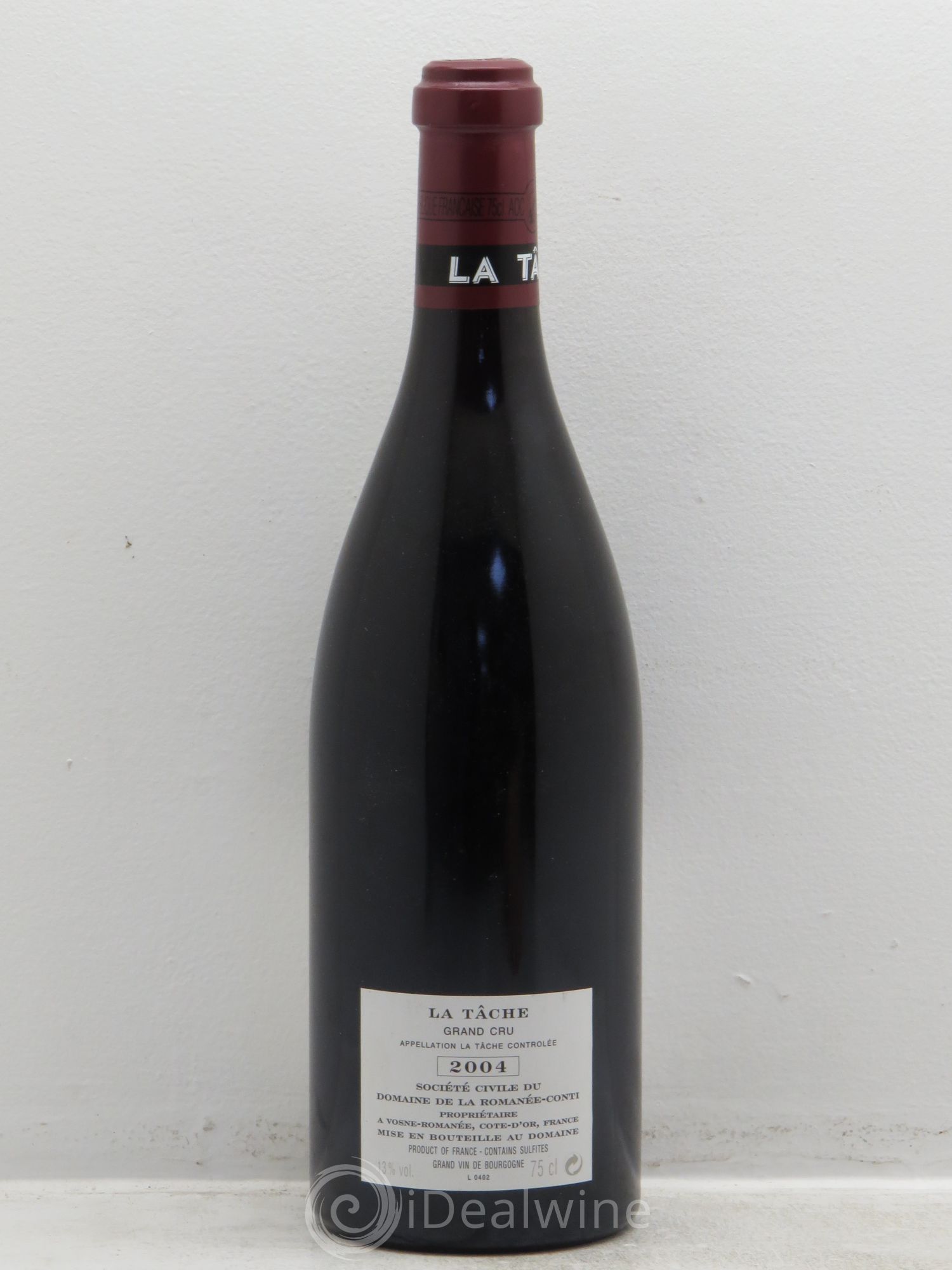 La Tâche Grand Cru Domaine de la Romanée-Conti 2004 - Lot de 1 bouteille - 1