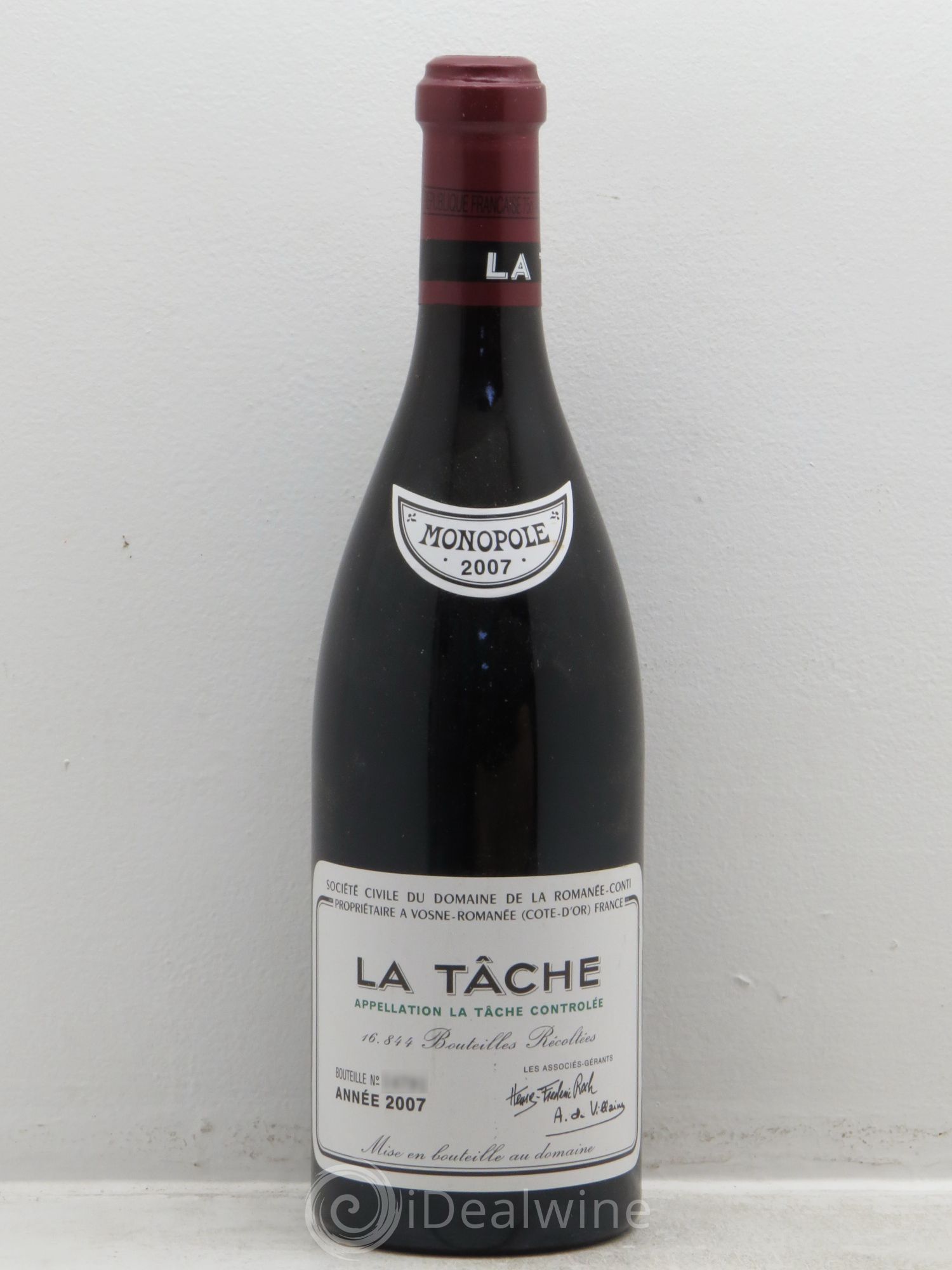 La Tâche Grand Cru Domaine de la Romanée-Conti 2007 - Lot de 1 bouteille - 0