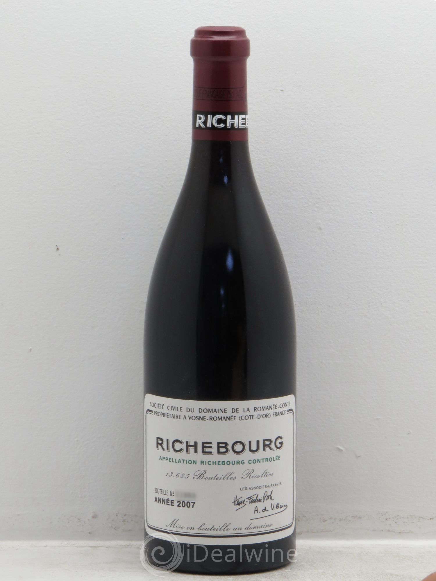 Richebourg Grand Cru Domaine de la Romanée-Conti 2007 - Lot de 1 bouteille - 0