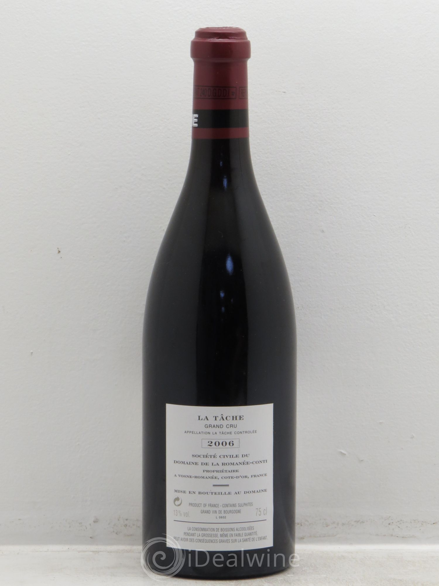 La Tâche Grand Cru Domaine de la Romanée-Conti 2006 - Lot de 1 bouteille - 1