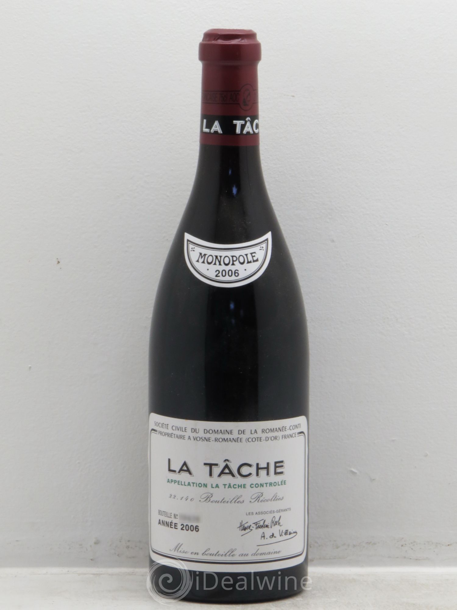 La Tâche Grand Cru Domaine de la Romanée-Conti 2006 - Lot de 1 bouteille - 0